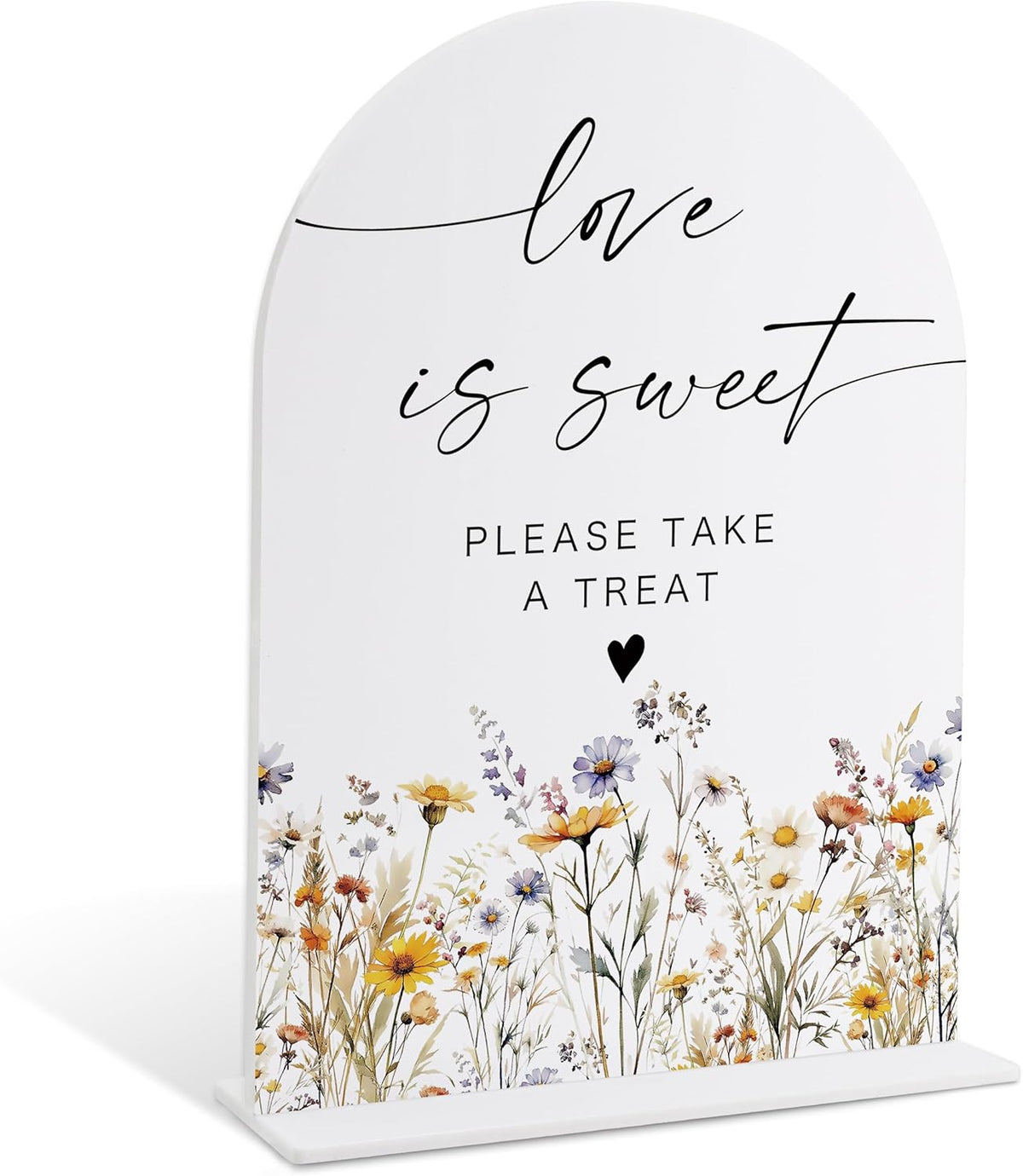Wedding Signs for Ceremony and Reception, Boho Floral Love is Sweet Sign Please Take a Treat