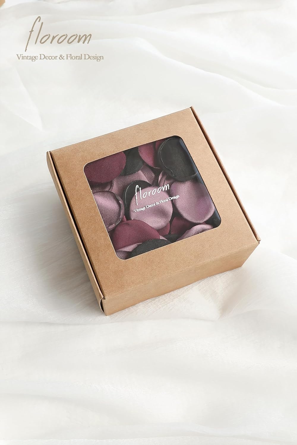 Floroom 300pcs Rose Petals Black Burgundy Faux Silk Flower Petals for Wedding Flower Girl Basket