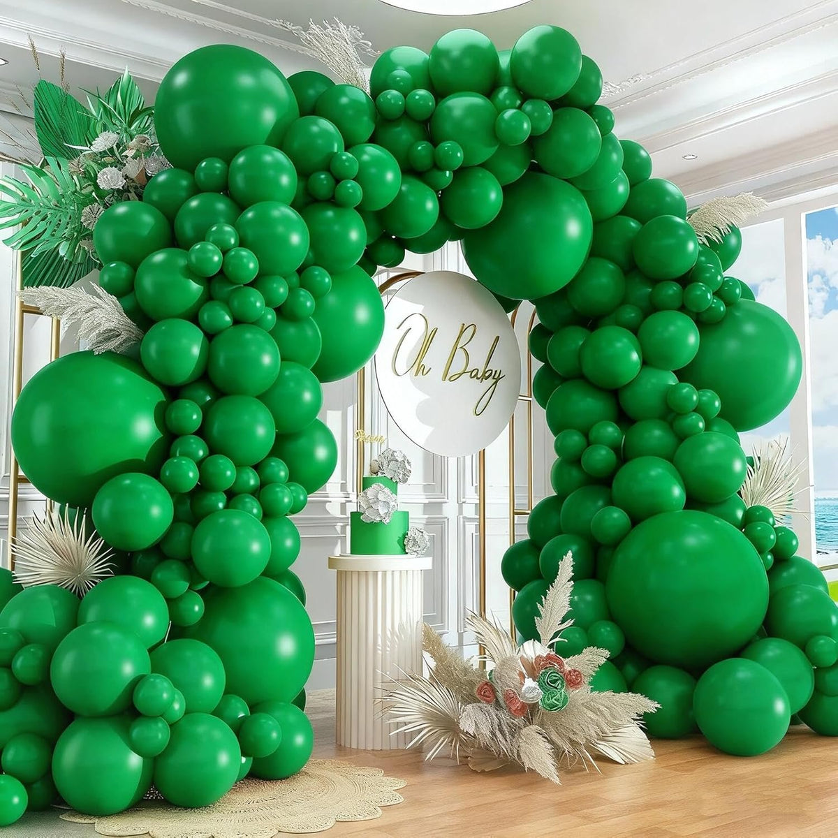 412pcs Dark Green Balloons 18 12 10 5 Inch Dark Green Balloon Garland Arch Kit Different Sizes