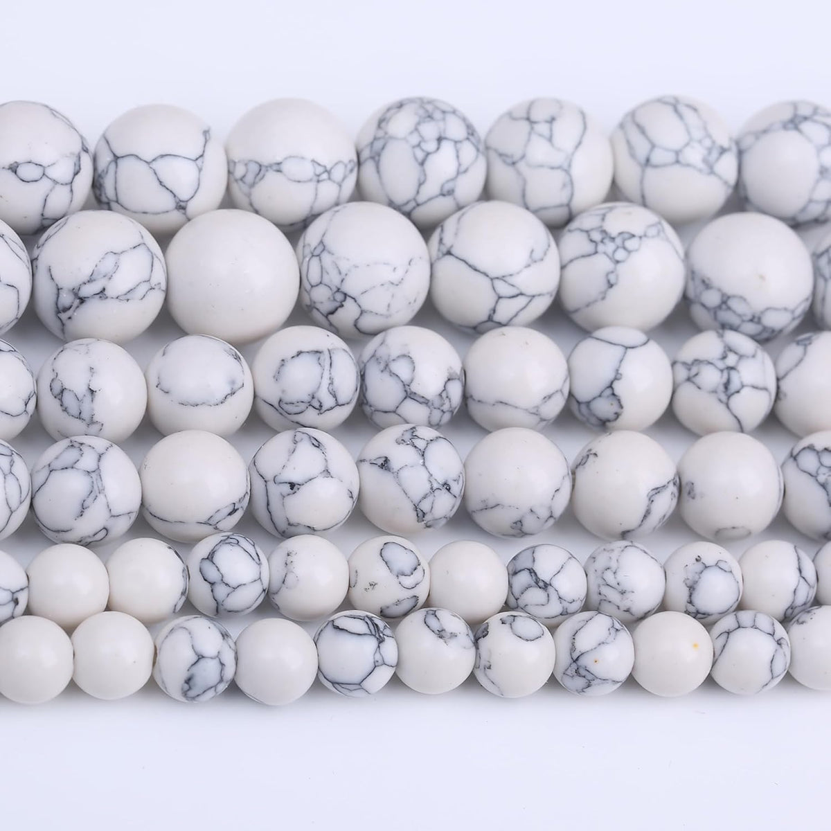 White Turquoise Stone Beads Gemstone Round Crystal Energy Jade Beads Stone Beads for Jewelry Making