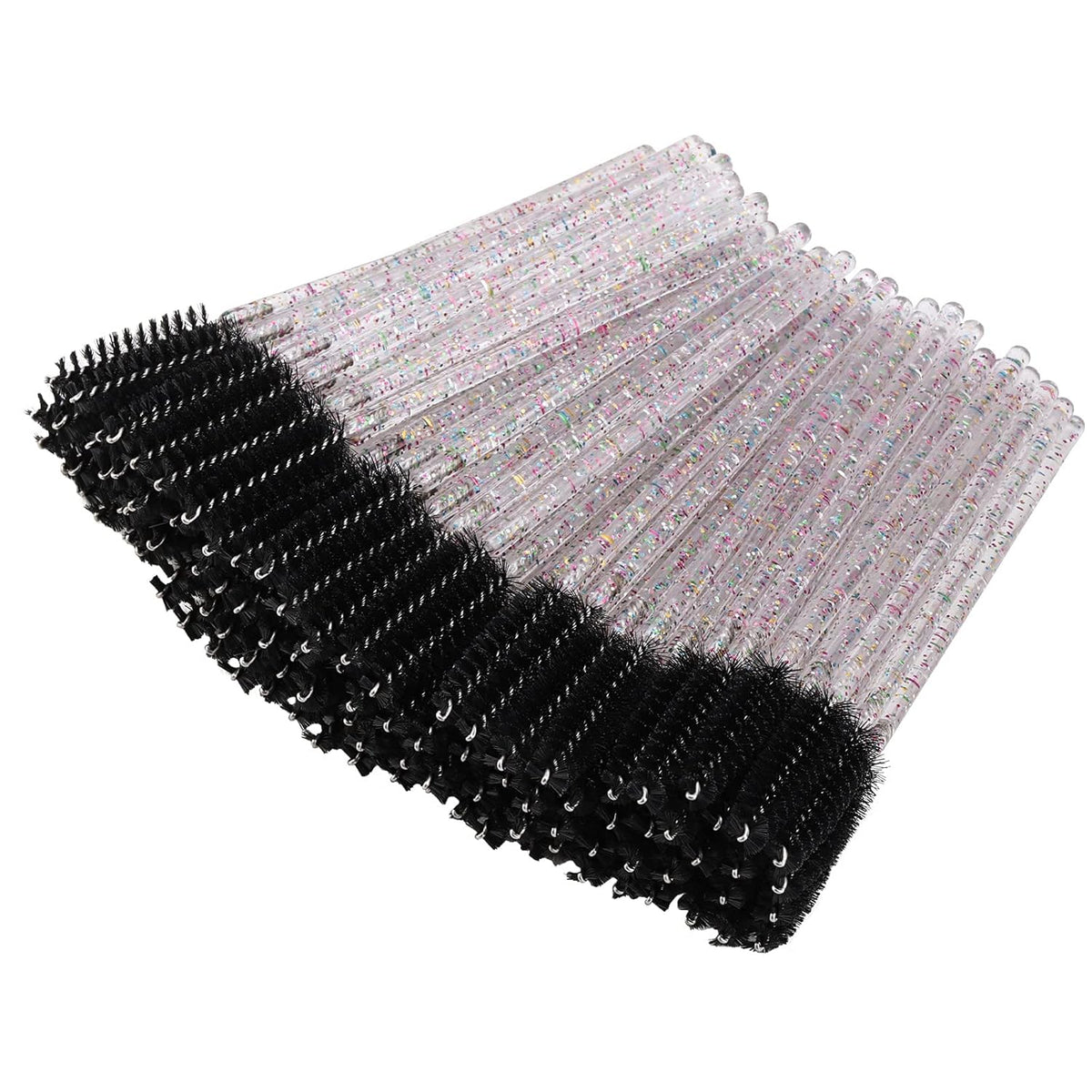 BTYMS 100 Pieces Eyelash Mascara Brushes Disposable Lash Wands Makeup Applicators Eyebrow Spoolies