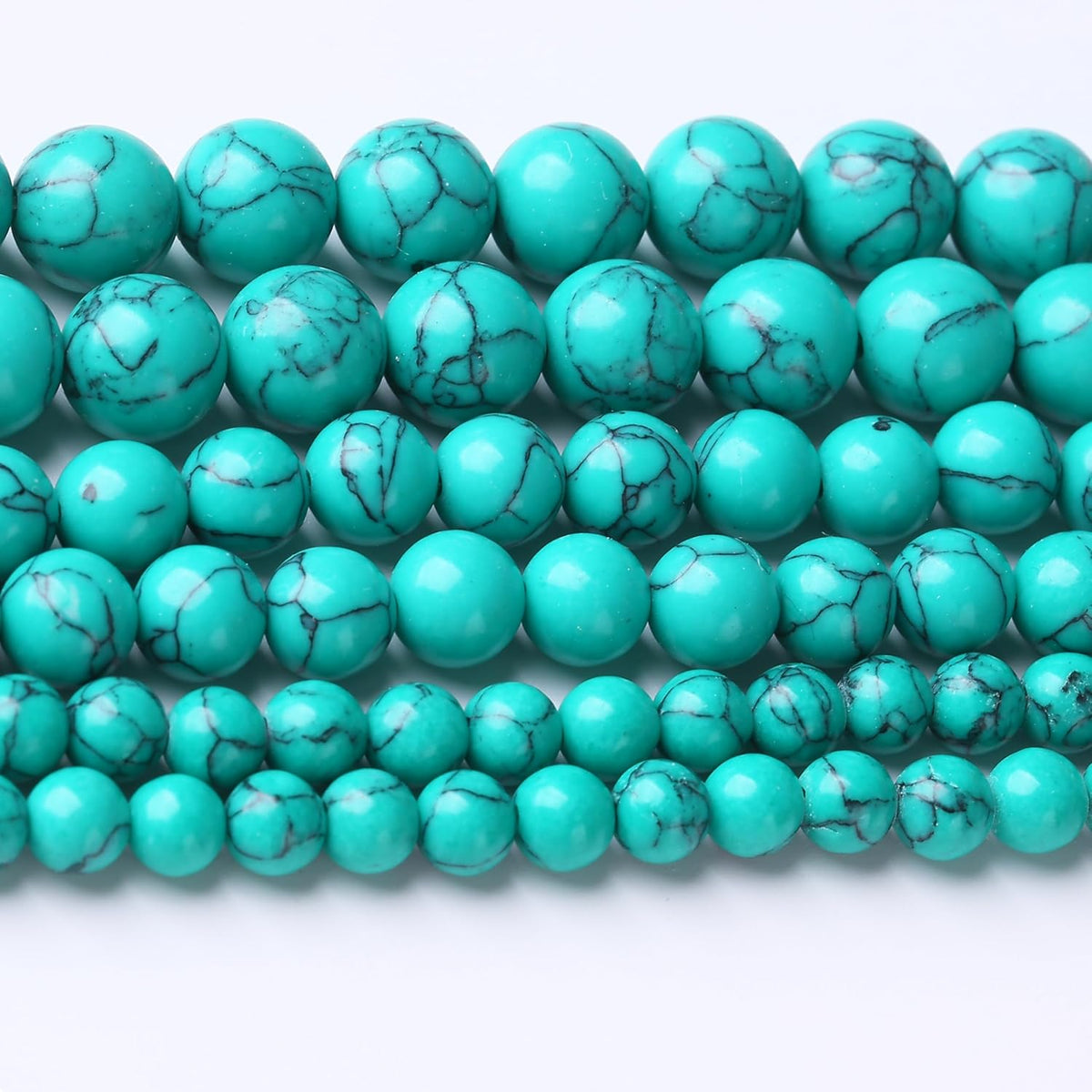 Natural Turquoise Stone Beads Gemstone Round Crystal Energy Jade Stone Beads for Jewelry Making DIY
