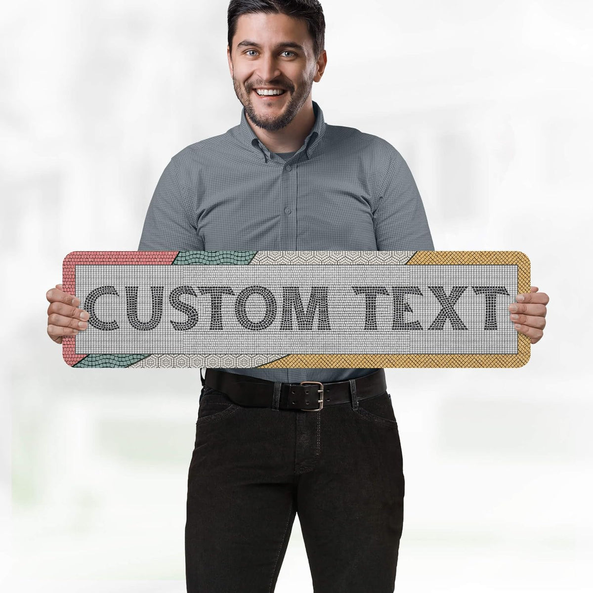 Custom Sign, Custom Street Sign, 11 Font Colors, 13 Font Styles, 4 Hole Options, 22 Sizes, 8x32