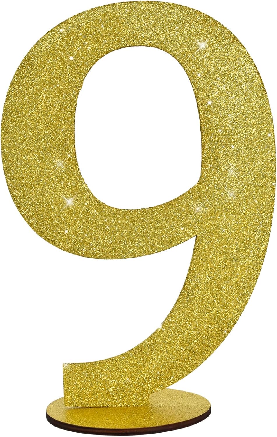 TONIFUL 11.8 Inch Gold Glitter Numbers Table Centerpieces 0-9 Birthday Party Decorations,Shining