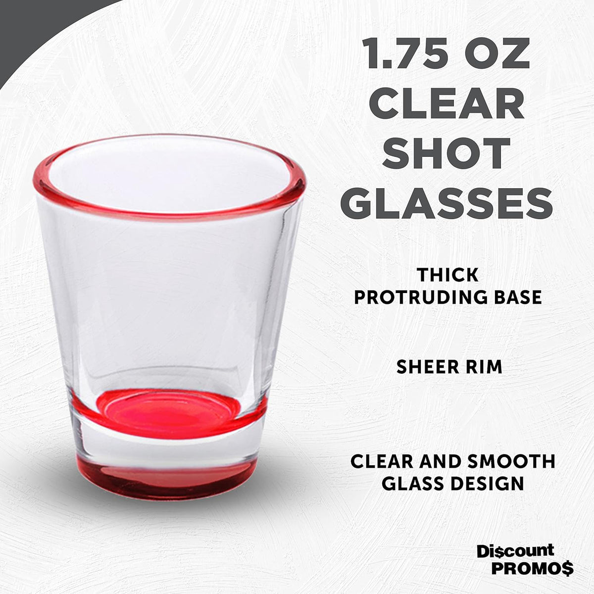 DISCOUNT PROMOS Shot Glasses Set 1.75 oz. Set of 10 Bulk Pack, Wedding Favor, Birthday Party