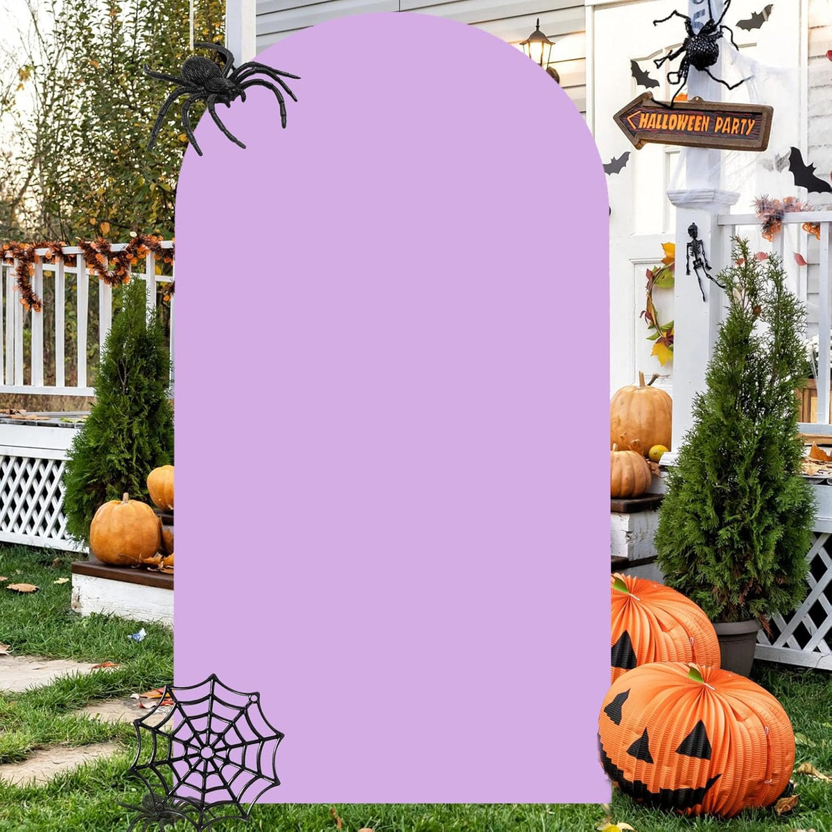 Lavender Arch Cover 7.2ft Purple Arch Backdrop Covers Halloween Chiara Arch Frame Back Drop Cover