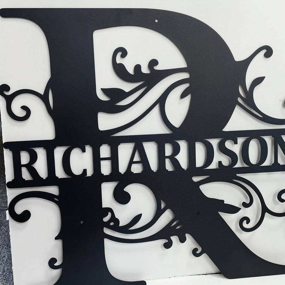 Personalized Metal Name Signs, Split Letter Monogram Wall Decor, Custom Last Name Sign, Family Name