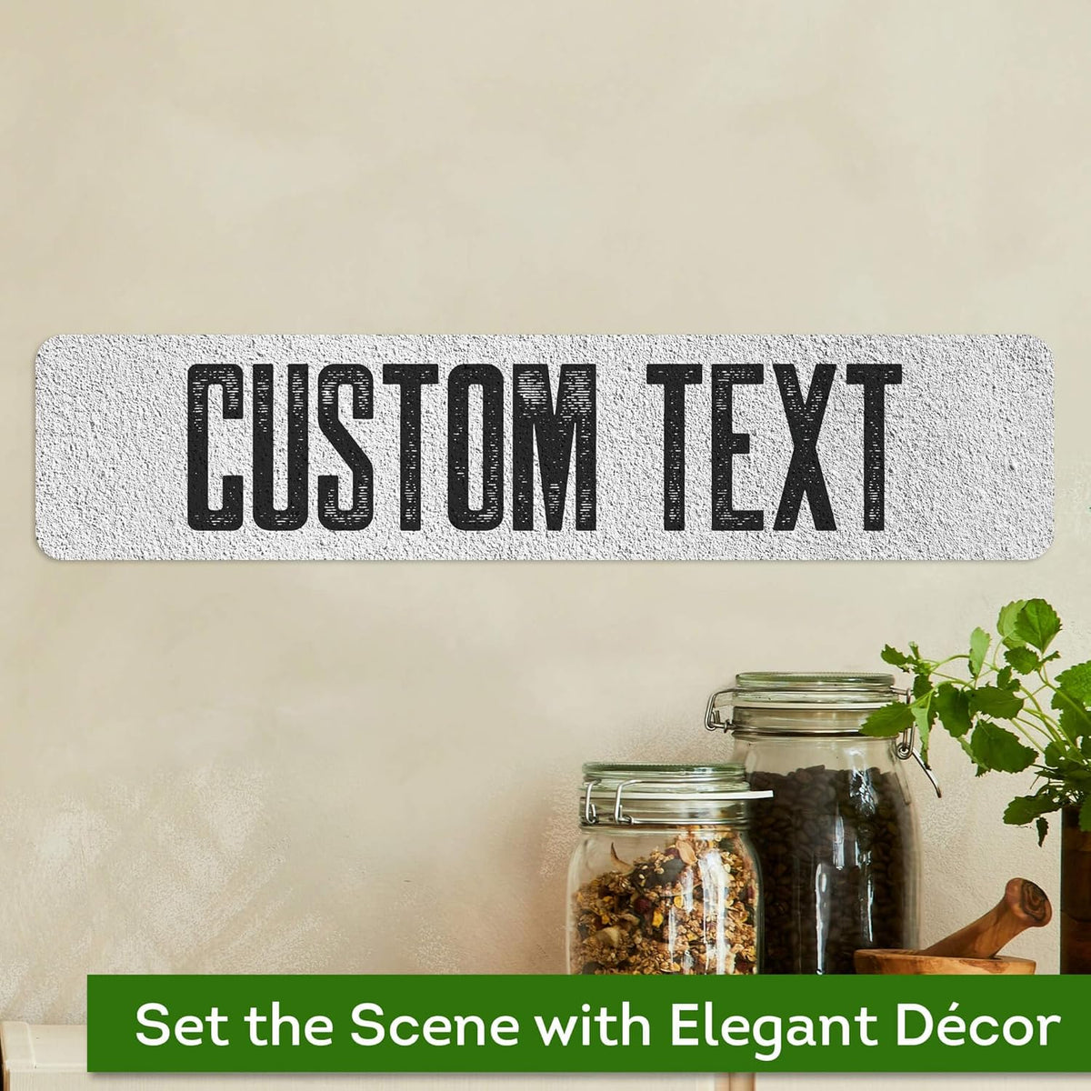 Custom Sign, Custom Street Sign, 11 Font Colors, 13 Font Styles, 4 Hole Options, 22 Sizes, 4x18