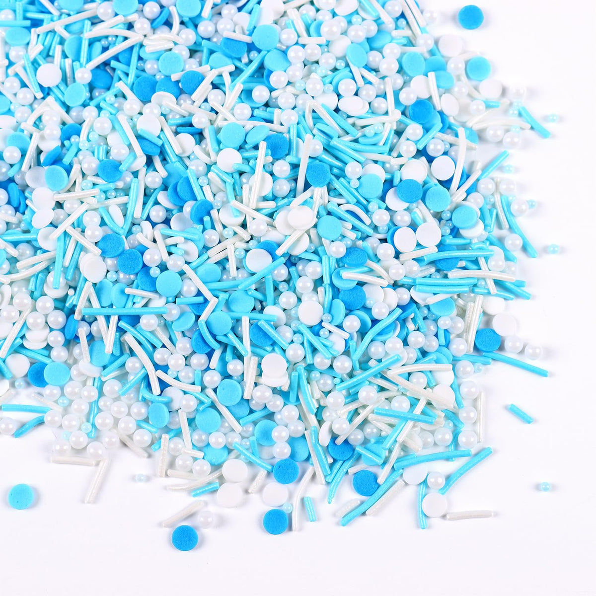 Edible Blue Sprinkles for Cake Decorating, Blue Confetti Sprinkles, Pearl Sprinkles, Jimmy