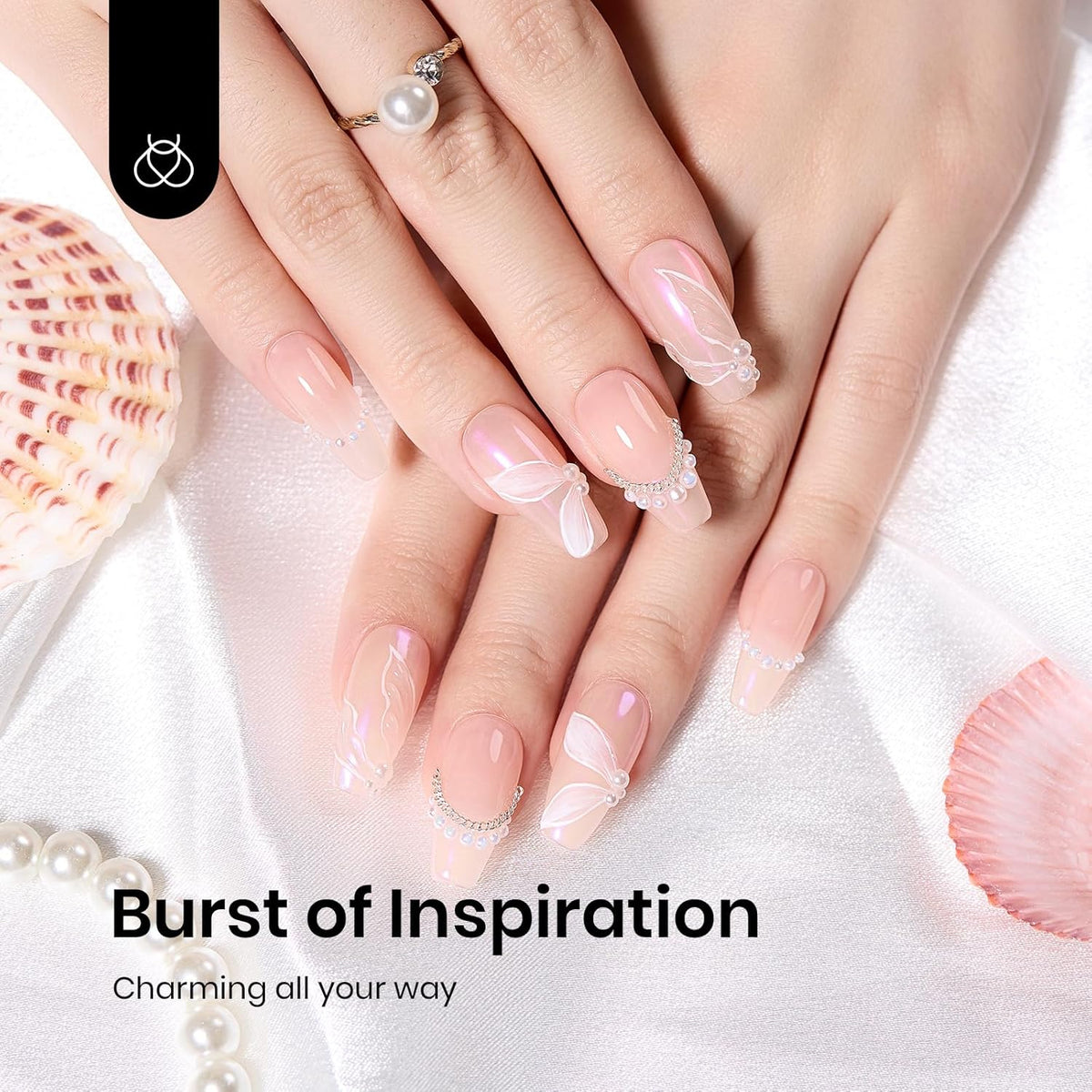 Beetles Chrome Nail Powder Metallic Mirror Effect, Holographic Aurora Mermaid Pearl Glitter, Chrome