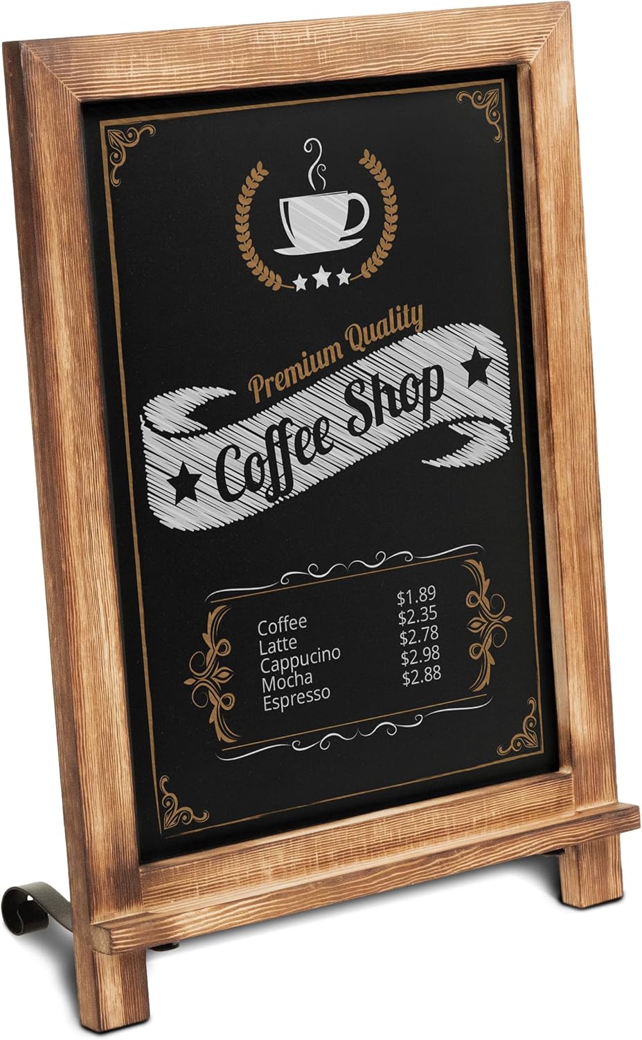 Rustic Torched Tabletop Chalkboard Sign/Hanging Magnetic Wall Chalkboard/Small Countertop