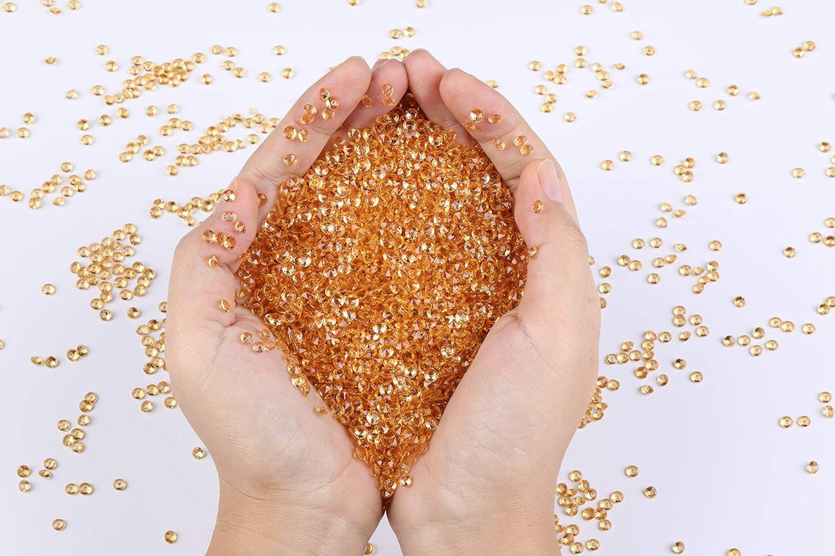 Gintoaira 10000 pcs/Pack Wedding Table Scatter Confetti Crystals Acrylic Diamonds Vase Fillers 4.5