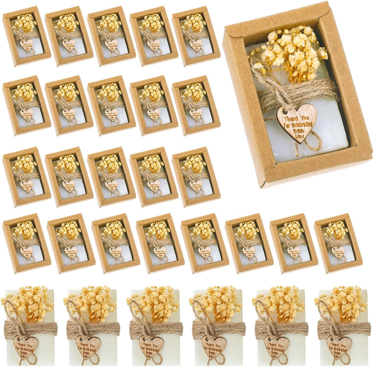 Demissle 30 Pcs Mini Scented Soap Wedding Party Favors Gifts Baby Shower Bridal Shower Handmade