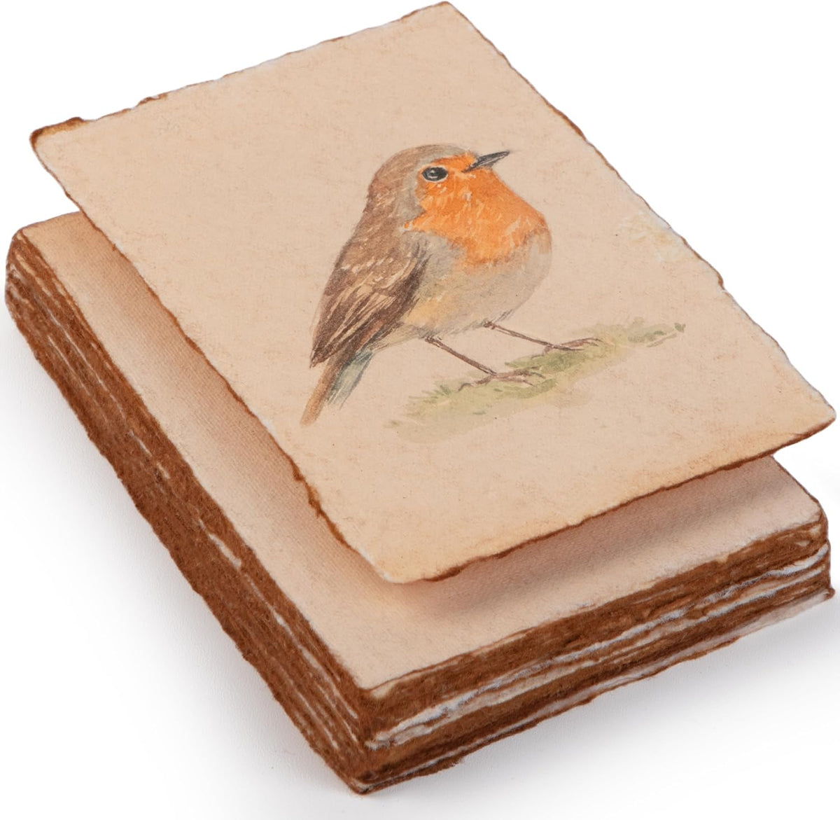 Wanderings Handmade Antique Deckle Edge Blank Cards - 4"x6" Package of 50 - Mixed Media Cards for