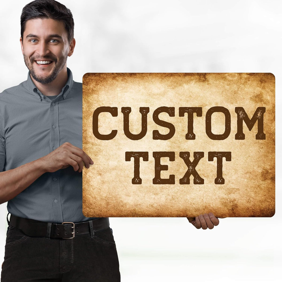 Custom Sign, Custom Street Sign, 11 Font Colors, 13 Font Styles, 4 Hole Options, 22 Sizes, 18x24