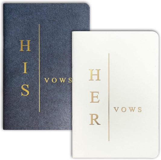 Wedding Vow Books His and Hers, Wedding Registry Gifts Ideas for Bride & Groom,Wedding Essentials