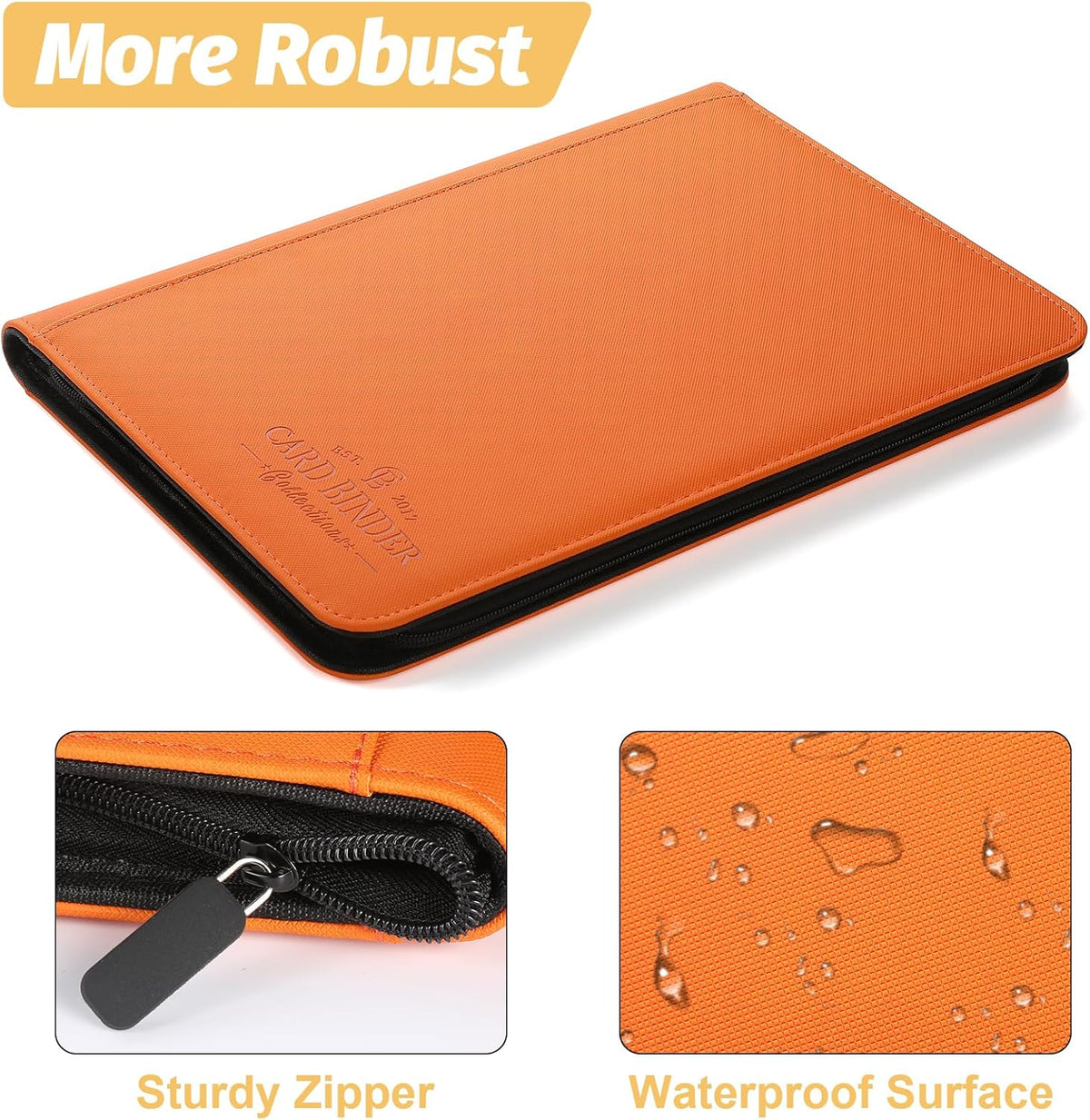 9 Pocket Card Binder, Premium Zip Trading Card Binder, 540 Double Sided Pocket PU Collection