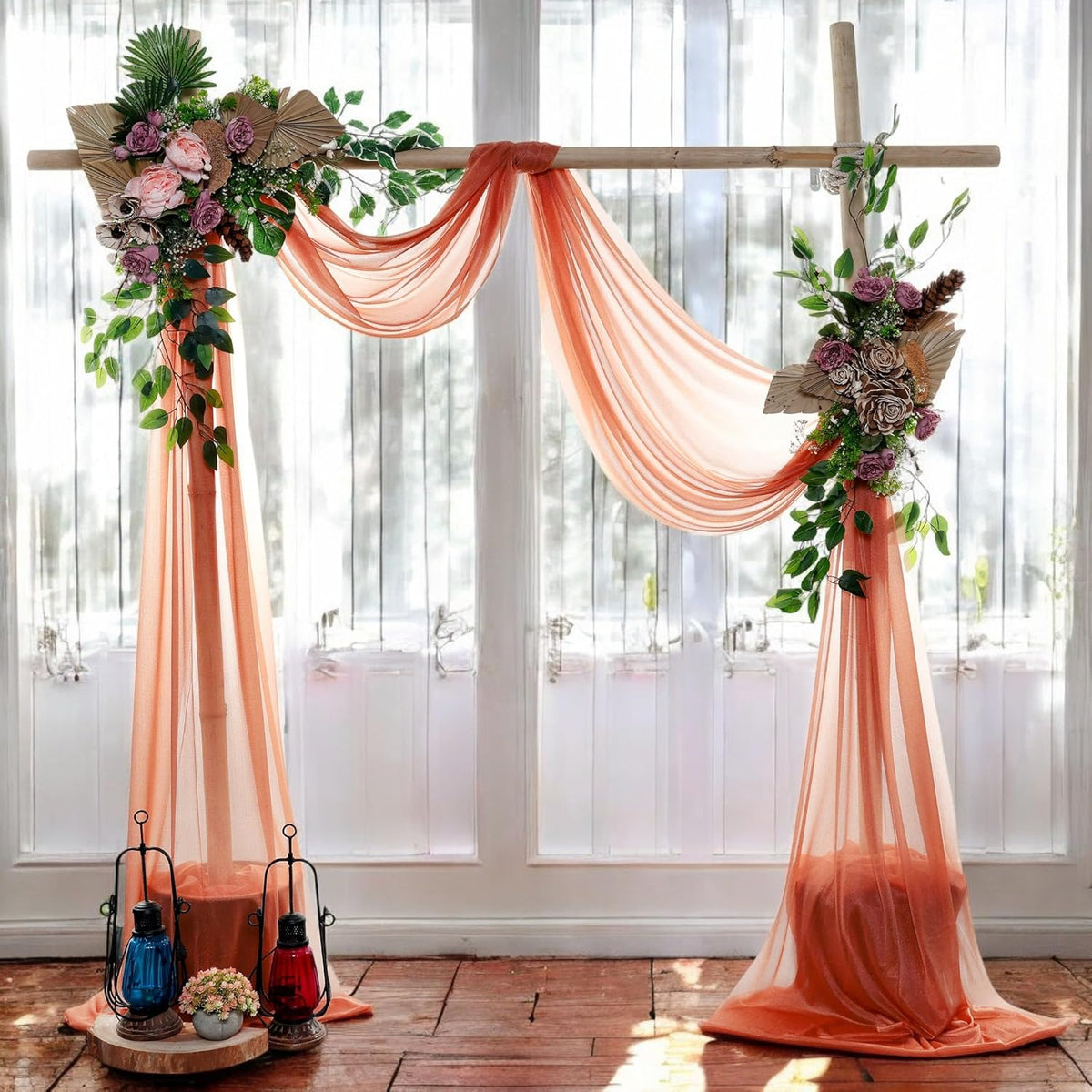 MDS Halloween Chiffon Draping Fabric - 1 Panel, 30" Wide x 75ft Long - Sheer Spooky Arbor & Canopy