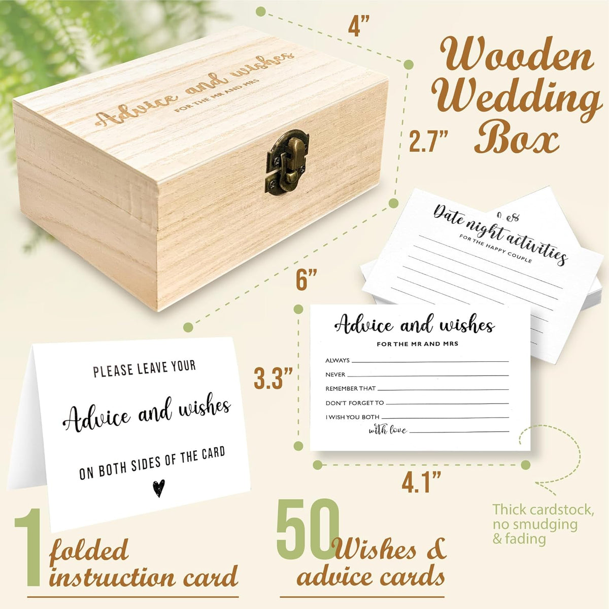 Advice And Wishes For The Mr And Mrs - Wedding Advice Cards For Bridal Shower Decorations