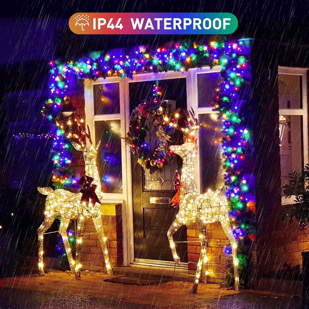 JMEXSUSS 250 LED Christmas Lights Indoor, 91.5ft Connectable Multicolor Christmas Lights Outdoor