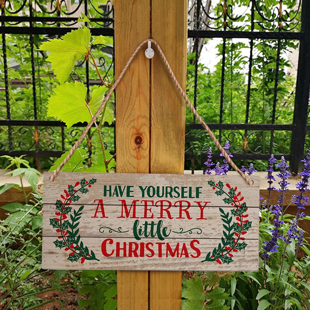 Christmas Door Hanging Sign，Big Wall Wood Winter Decorations Signs，Indoor Outdoor Decorative