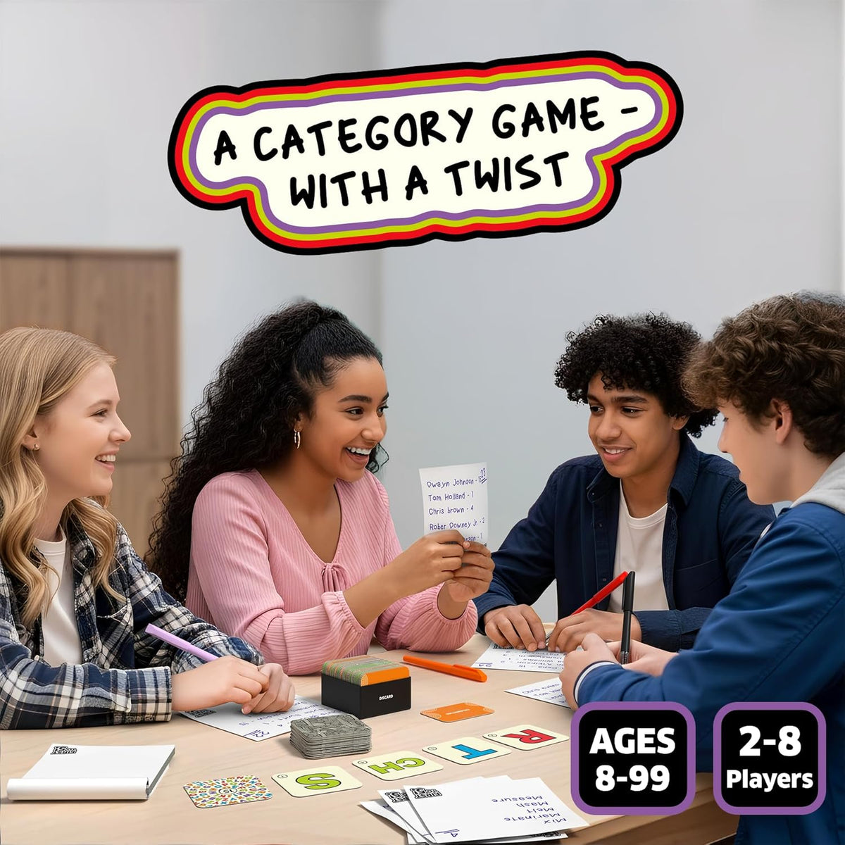 Skillmatics Board & Card Game - First to 5, Category Game with a Twist, Perfect for Parties