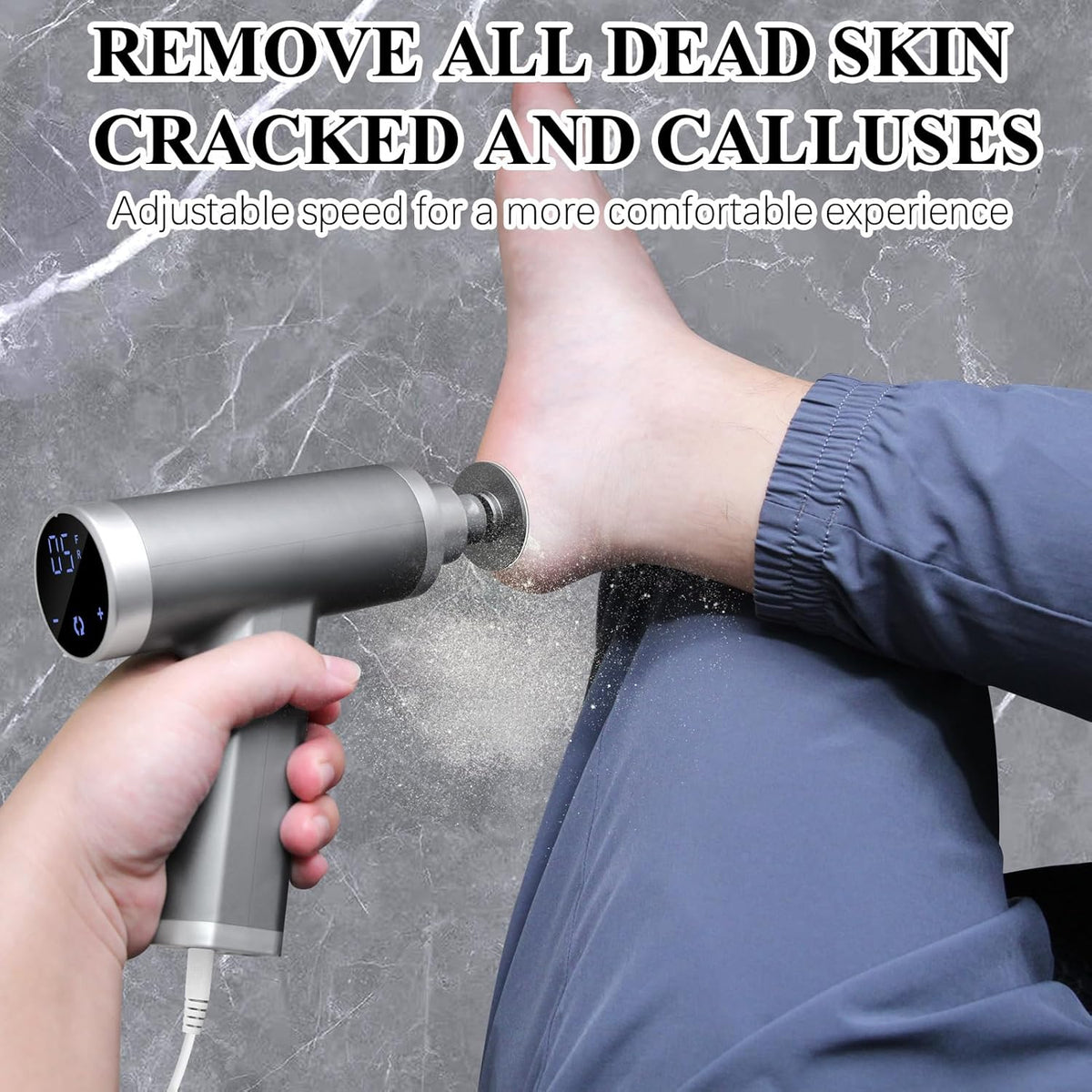 Upgraded Electric Callus Remover for Feet 4500rpm, Adjustable Speed Electric Foot Callus Remover