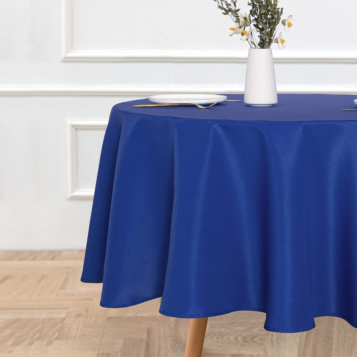 sancua Round Tablecloth - 90 Inch - Water Resistant Spill Proof Washable Polyester Table Cloth