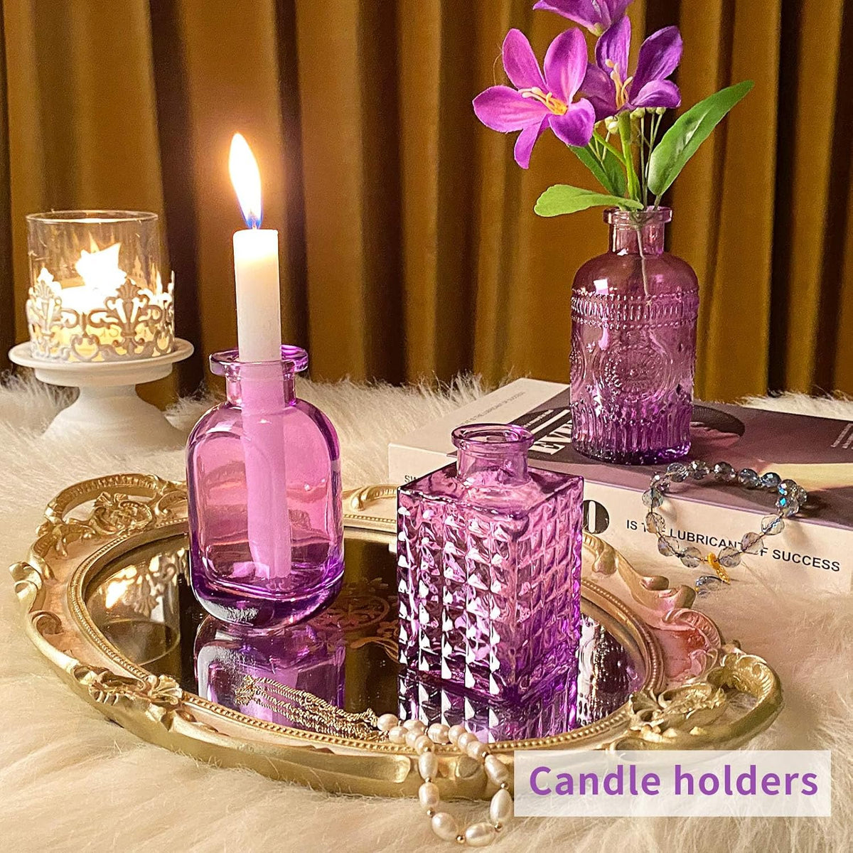 Glass Bud Vases in Bulk Set of 30 Pcs,Small Glass Vases for Flowers as Wedding Centerpieces for