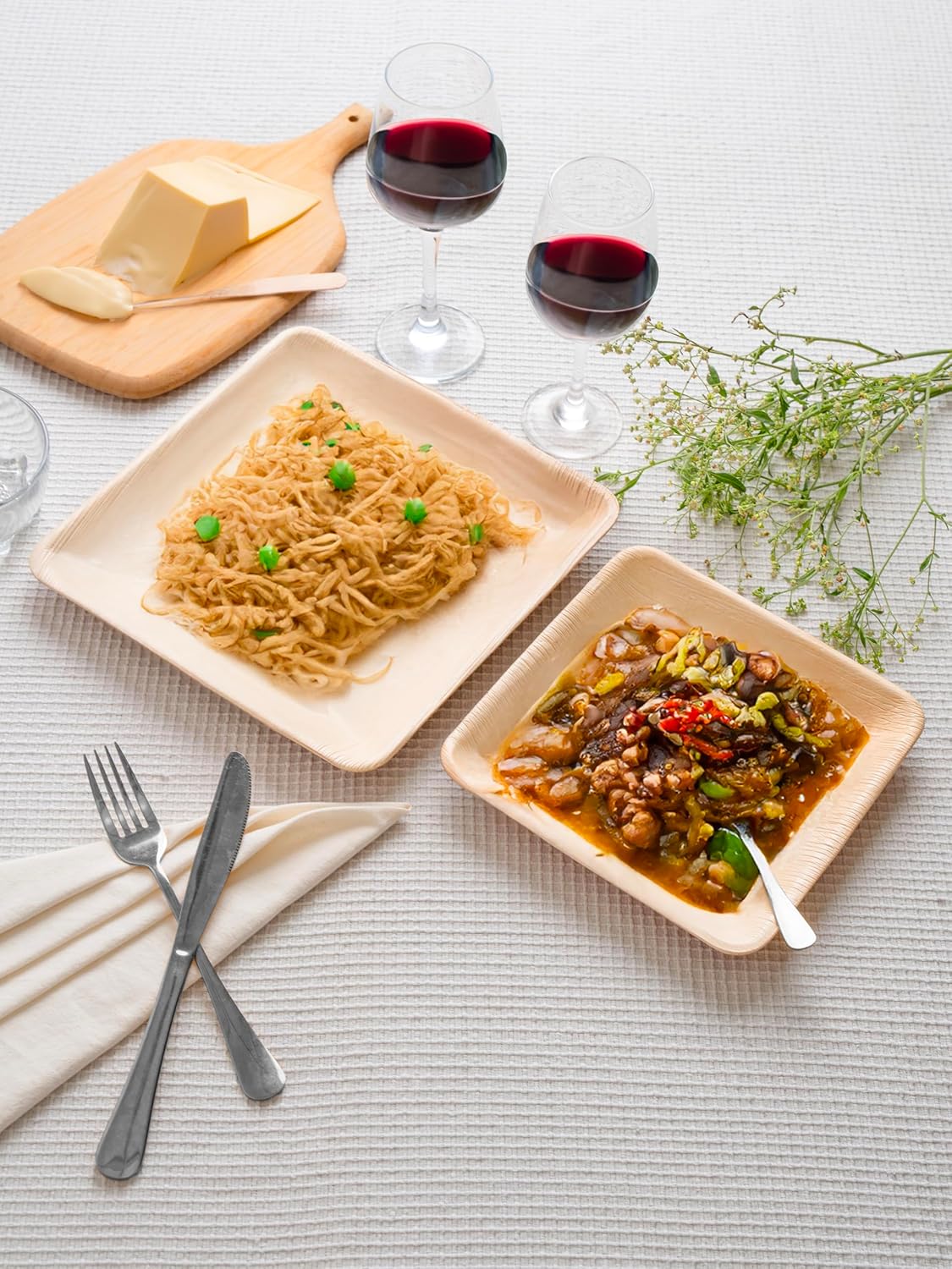 Luxe Designs Palm Leaf Plates - Eco-Friendly Alternative to Bamboo & Plastic - Heavy-Duty