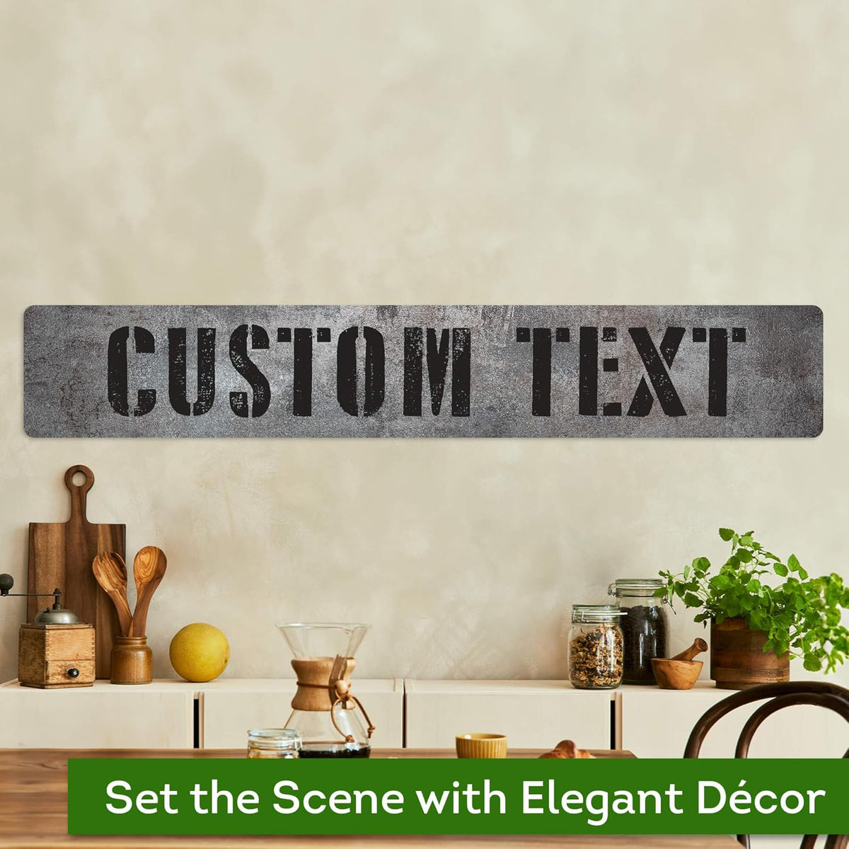 Custom Sign, Custom Street Sign, 11 Font Colors, 13 Font Styles, 4 Hole Options, 22 Sizes, 6x36