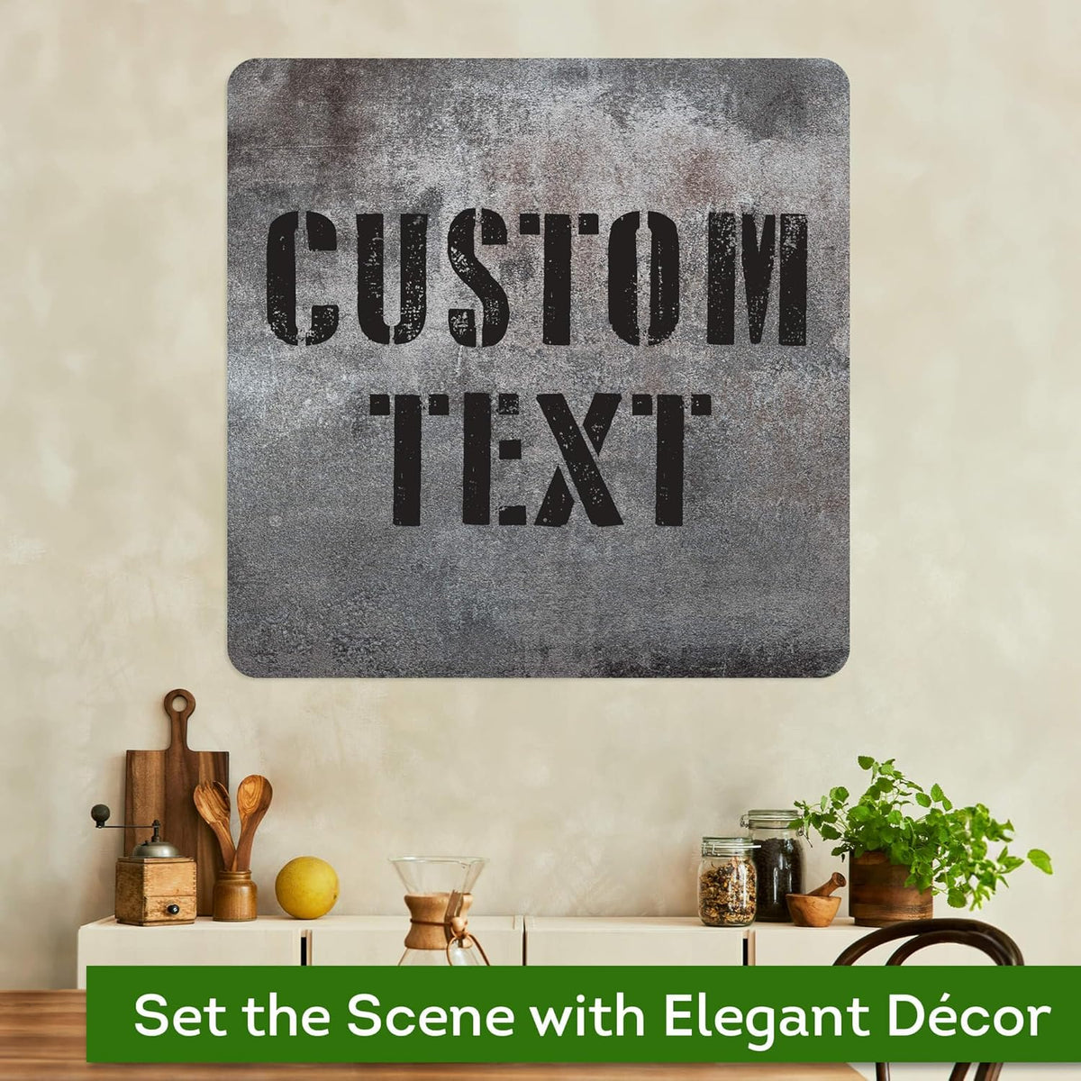 Custom Sign, Custom Street Sign, 11 Font Colors, 13 Font Styles, 4 Hole Options, 22 Sizes, 30x30