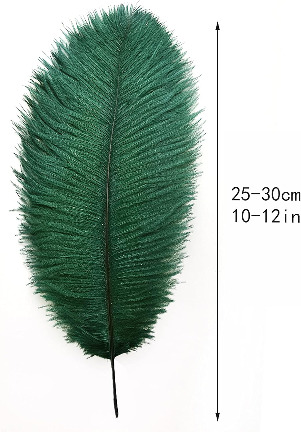 Ballinger Blackish Green Ostrich Feathers Bulk- 24pcs 10-12inch for Wedding Party Centerpieces