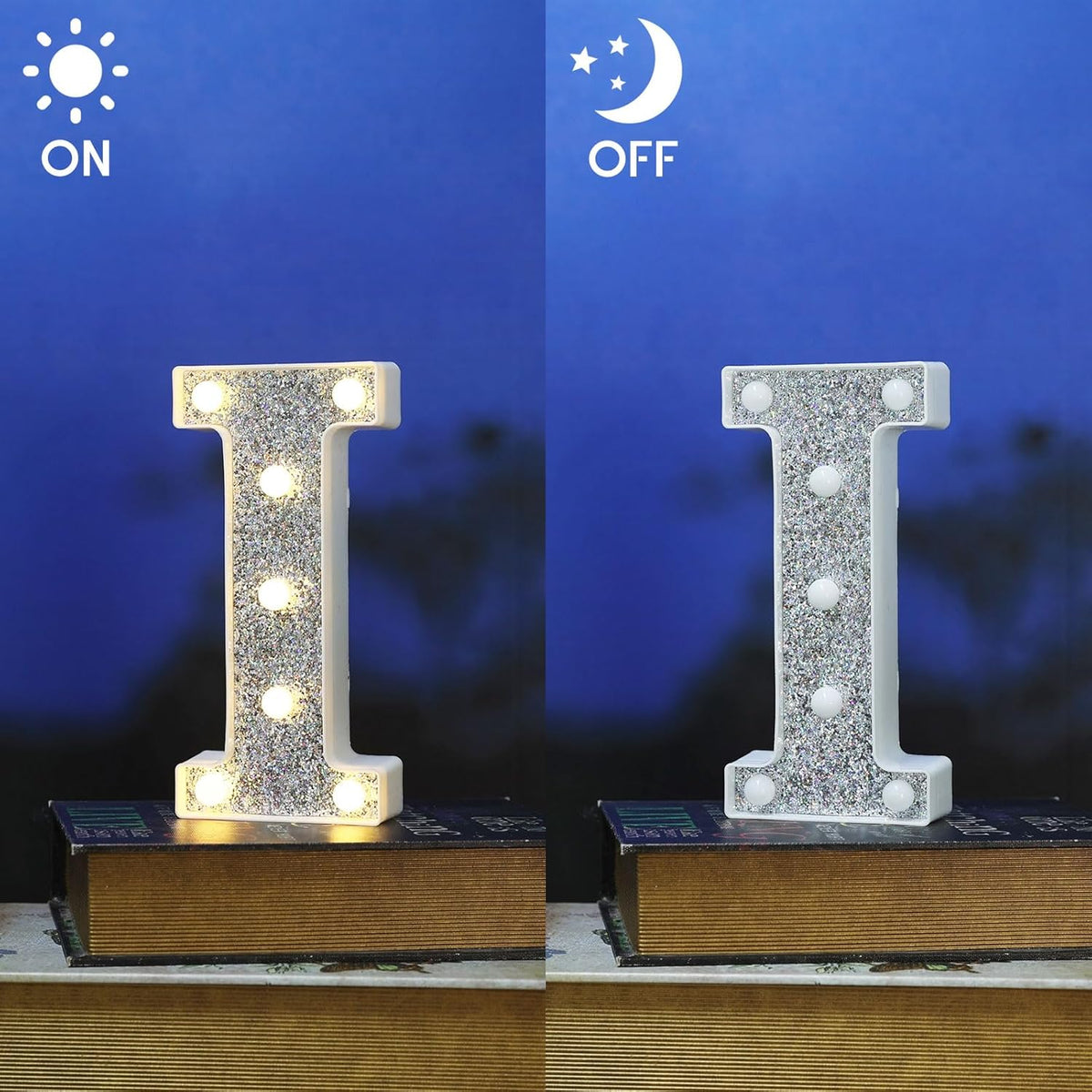 Glitter Light Up Letters - Marquee Signs for Decorations, Prom, Events & Engagement Parties