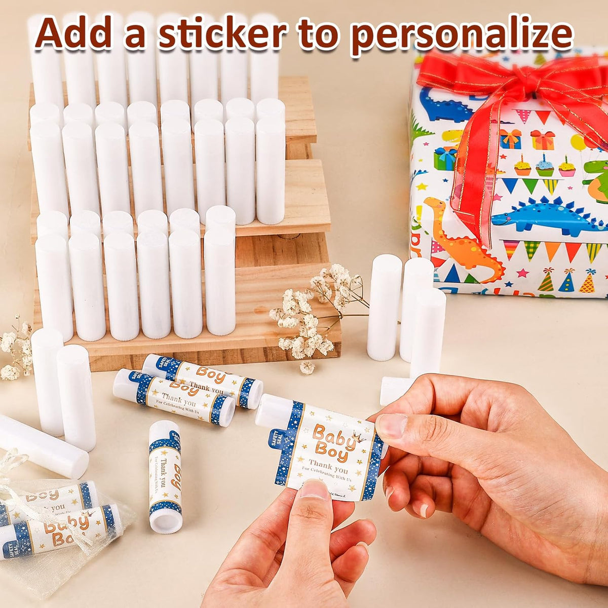 350 Pack Lip Balm Unlabeled, Natural Lip Balm Bulk Blank Tube, Personalized Lip Balms for Party