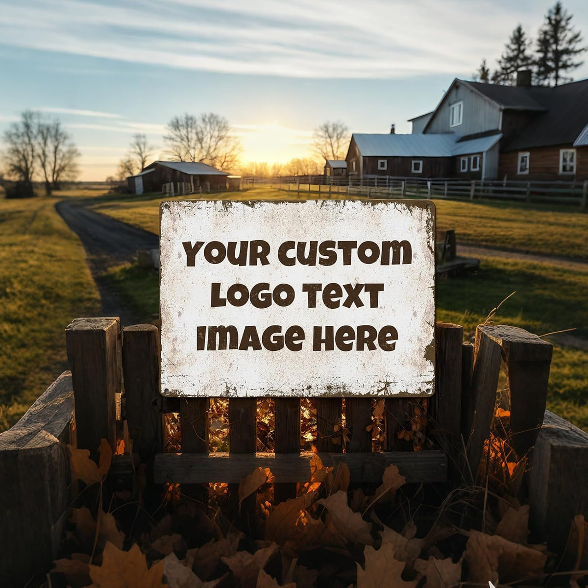 Personalized Metal Sign Custom with Photo Text Logo for Outdoor Yard Garden Home Business Wedding