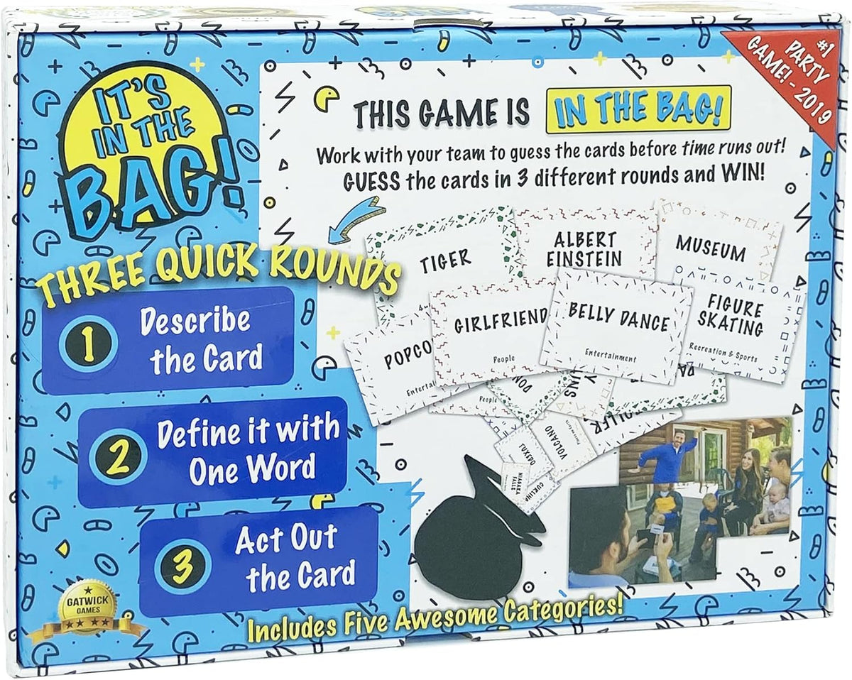 It’s in The Bag - Ultimate Family Game for Game Night, 3 Rounds of Wild Easy Fun! Best Board and