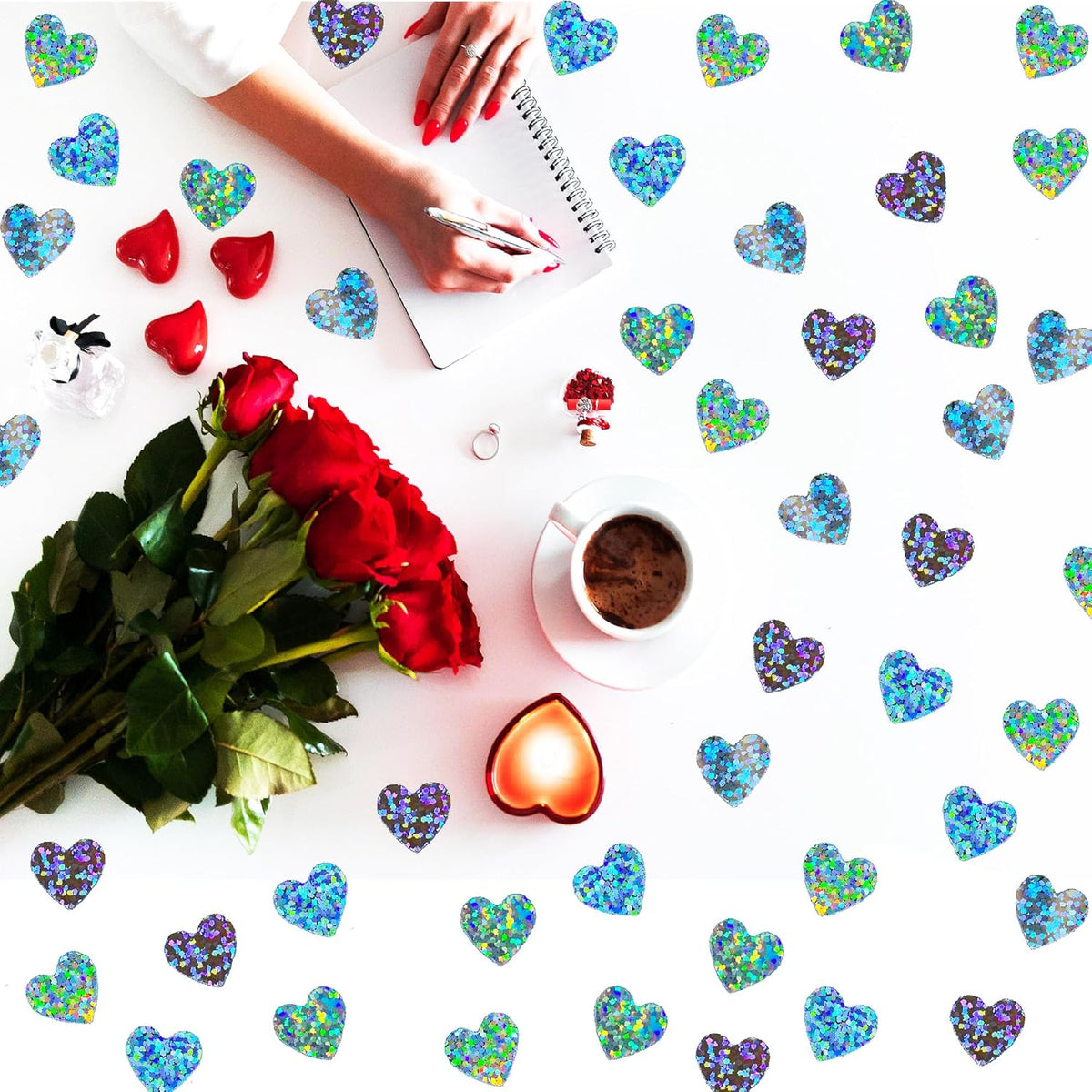 Confetti Heart Metallic Confetti Party Table Decoration Sprinkles DIY for Valentine's Day Wedding