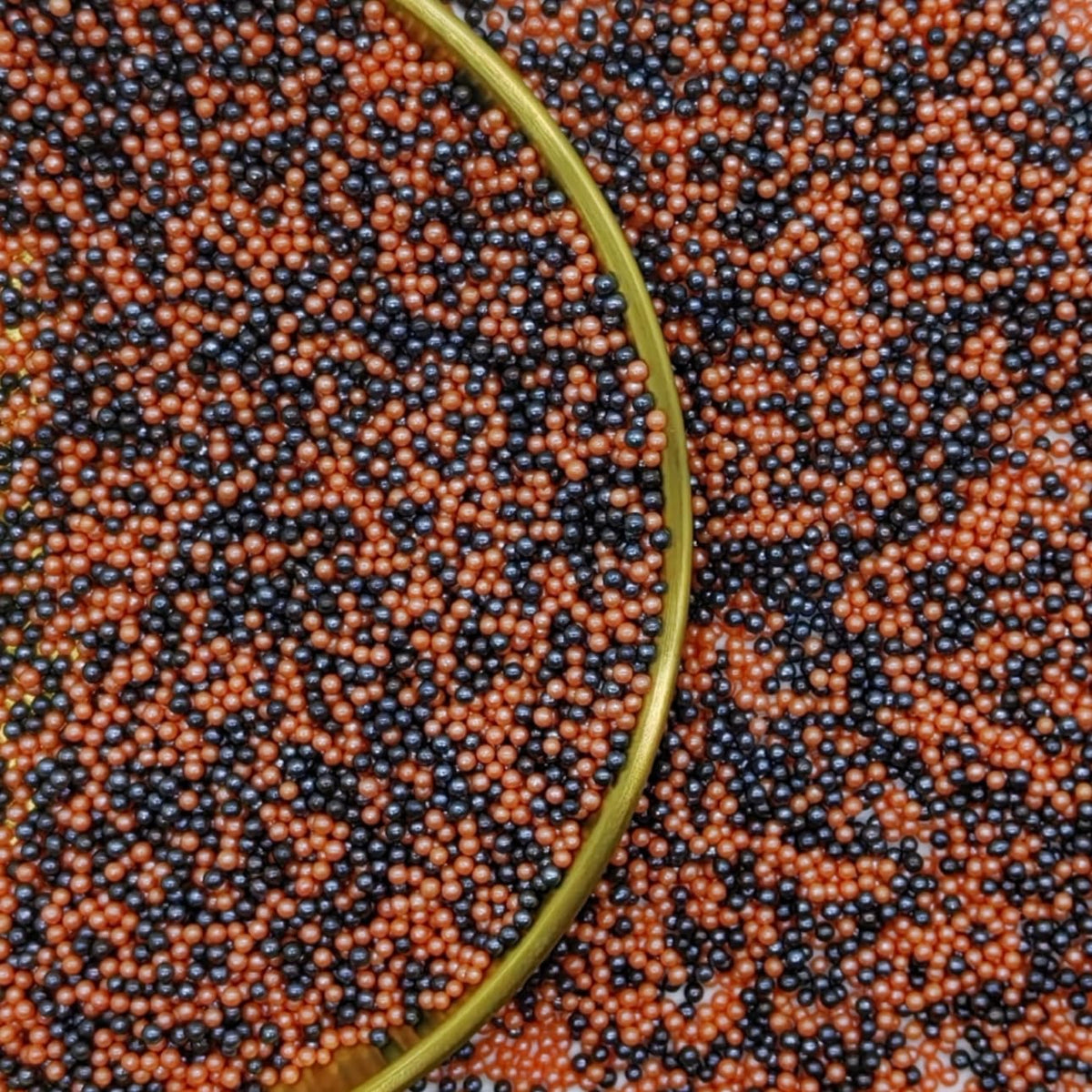 Edible Orange & Black Pearl Sugar Sprinkles Candy 2mm Mini Pearls Cake Decorations Cupcake Toppers