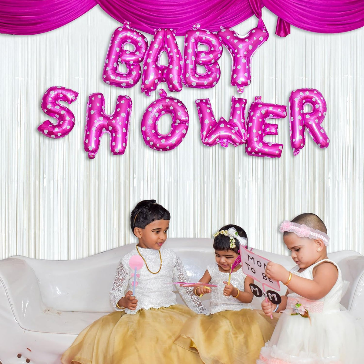White Party Streamers Foil Fringe Backdrop Curtains Tinsel Streamers Birthday Party Decorations