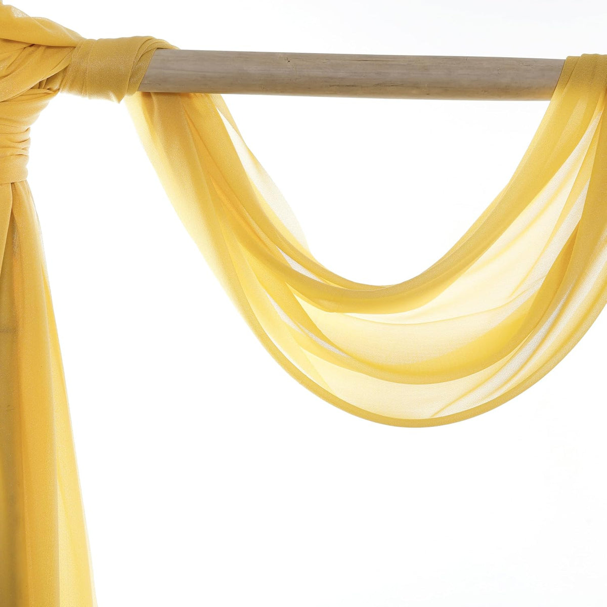 VDS Pack of 4 Panel (30 Inch X 20 Feet) Wedding Arch Draping Fabric Sheer Chiffon Fabric Drapery