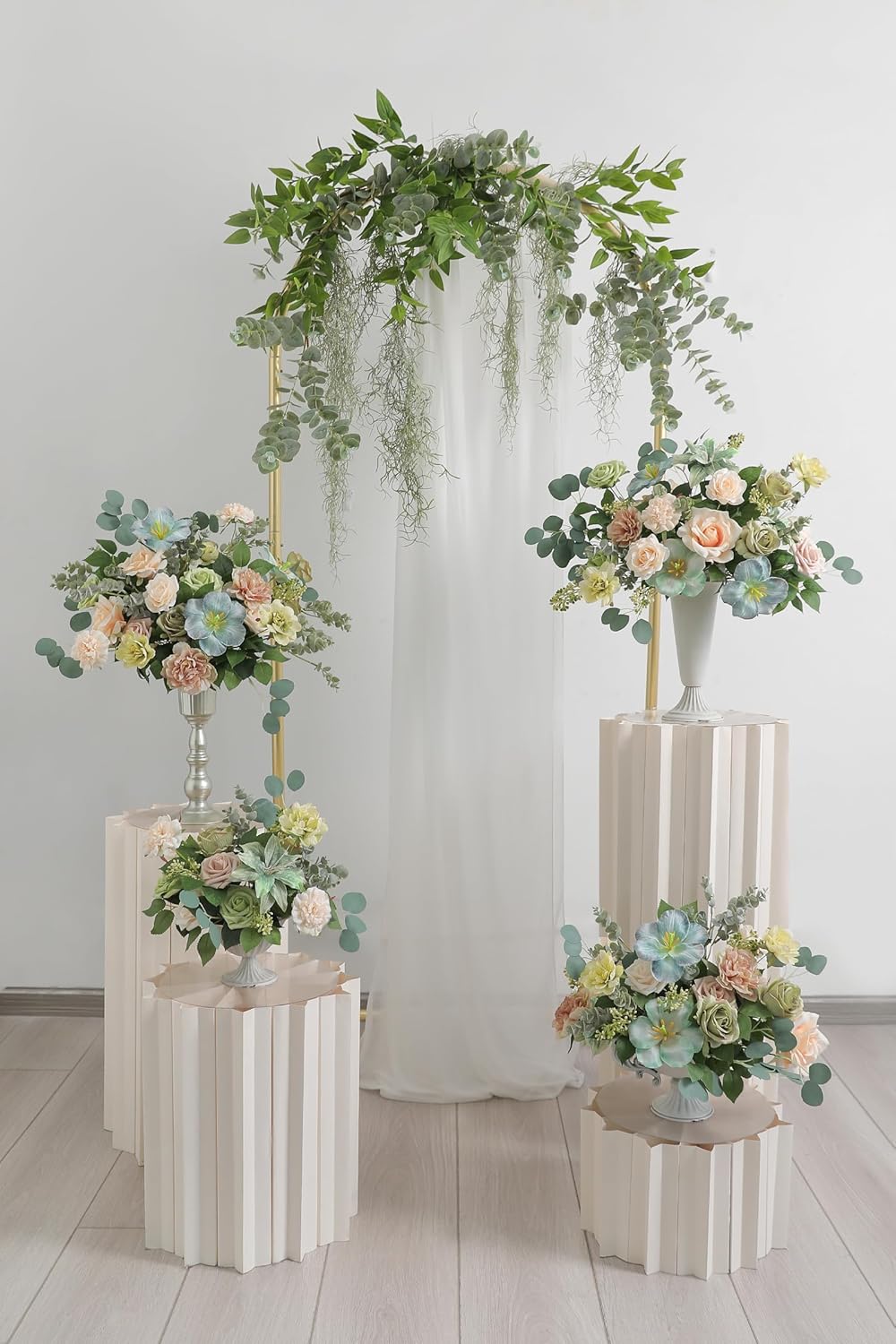 Serra Flora Artificial Flower Combo Fake Peony Rose Silk Flowers for DIY Wedding Bridal Bouquet