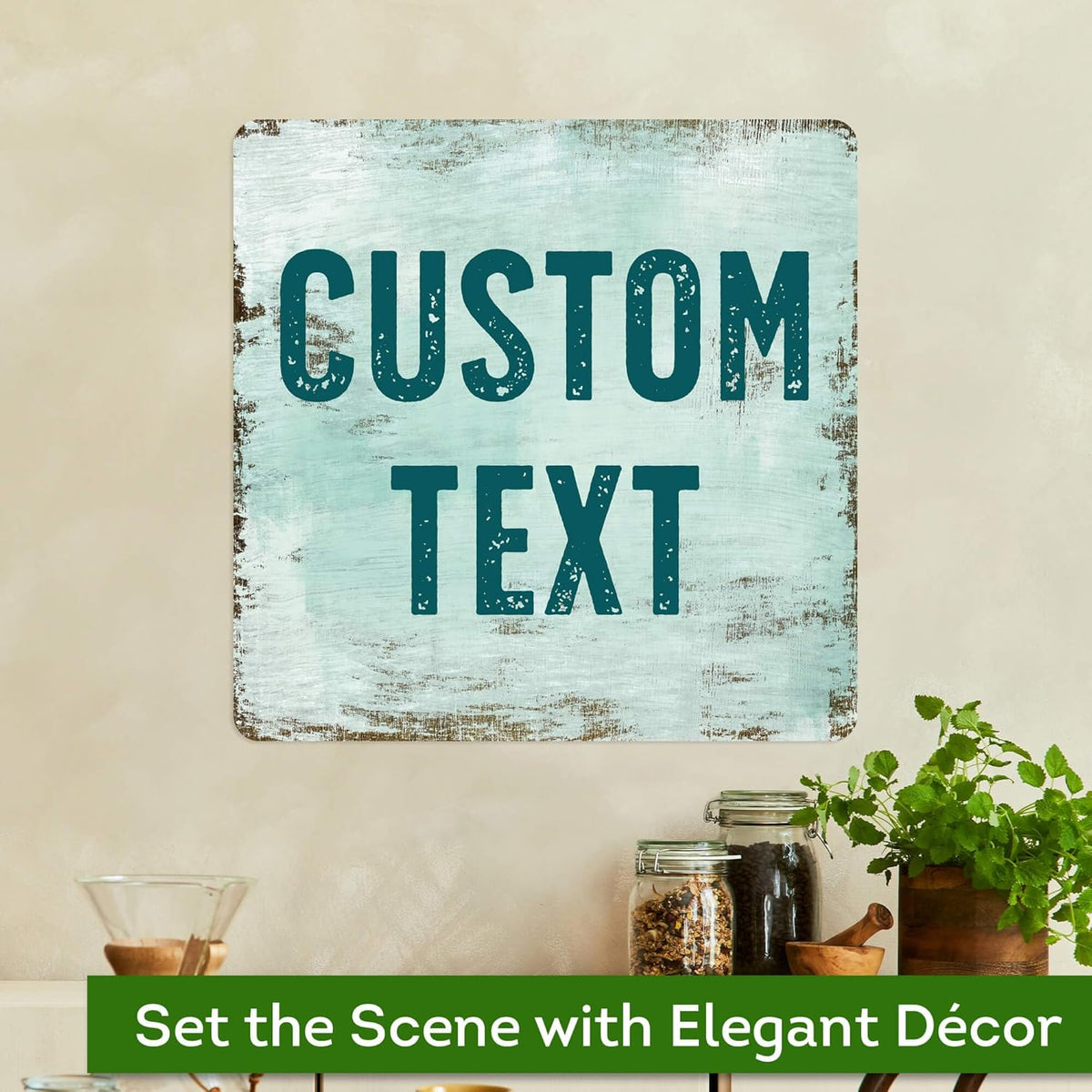 Custom Sign, Custom Street Sign, 11 Font Colors, 13 Font Styles, 4 Hole Options, 22 Sizes, 18x18