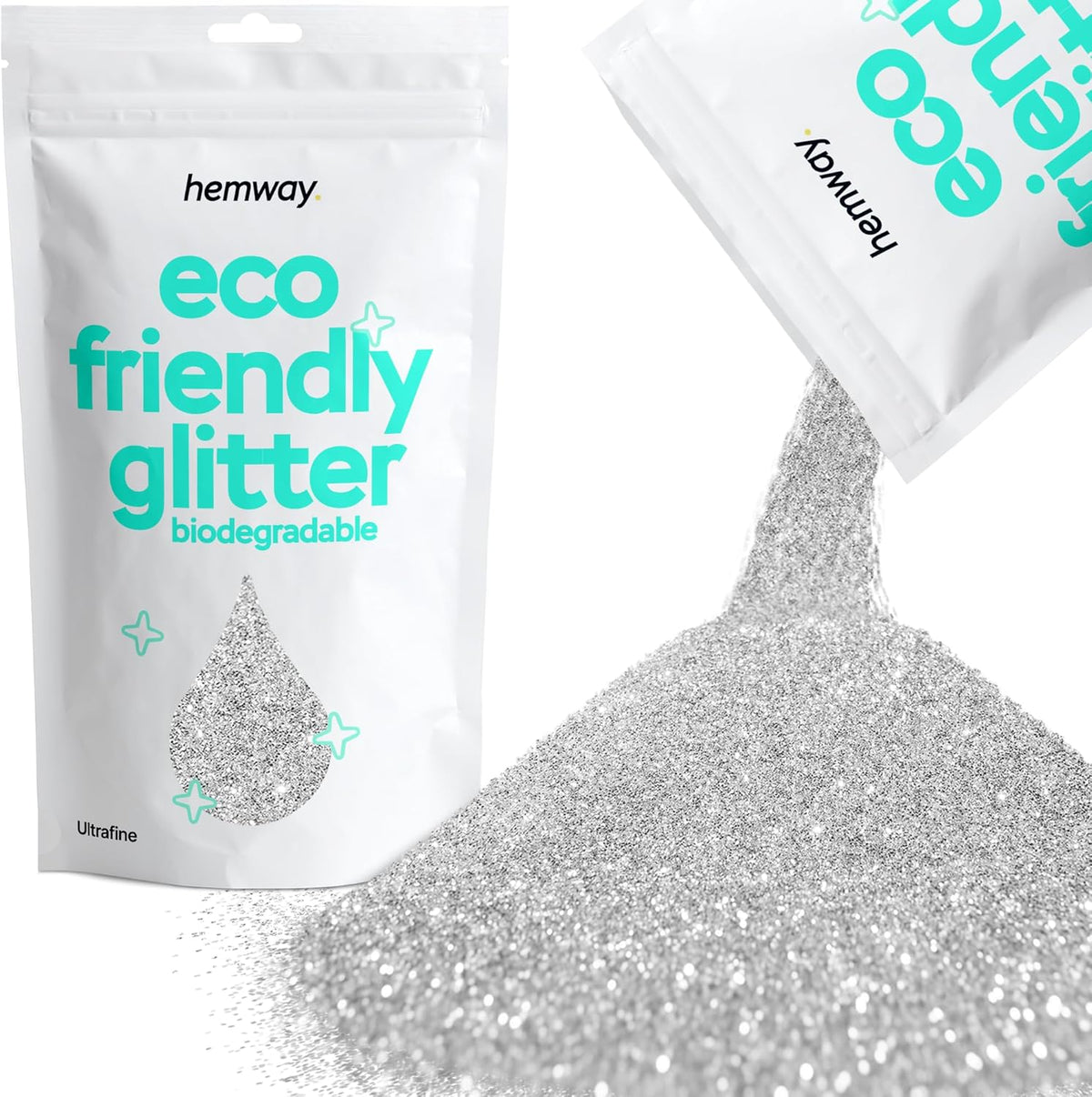 Hemway Eco Friendly Biodegradable Glitter 100g / 3.5oz Bio Cosmetic Safe Sparkle Vegan for Face