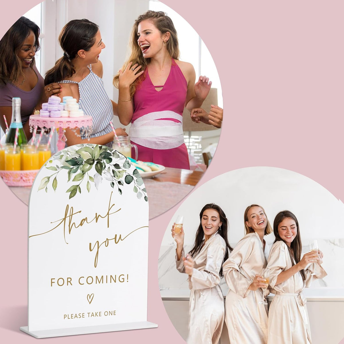 Thank You for Coming, Gift Table Sign, Greenery Gold Bridal Shower Decorations, Wedding Signs for