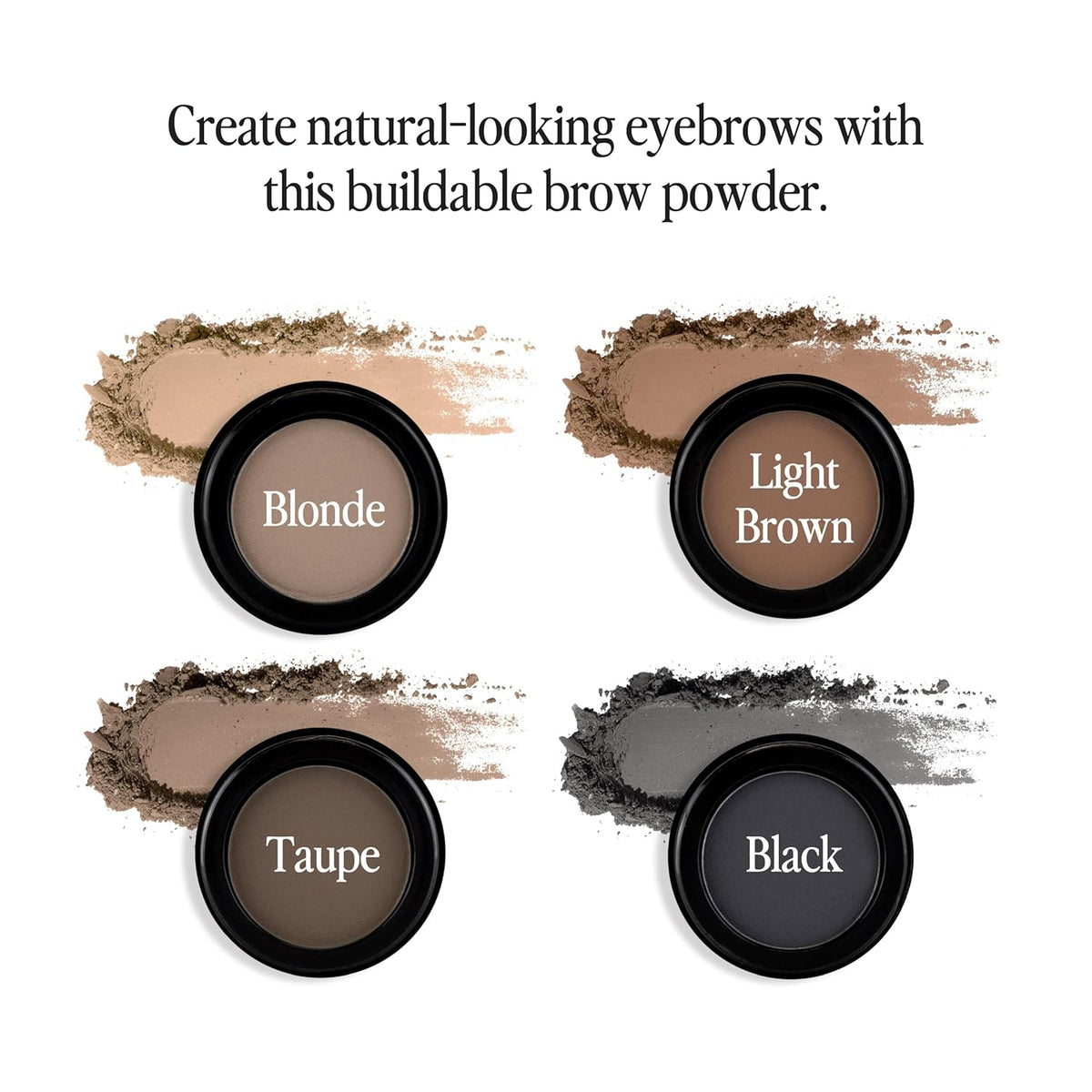 bdb Eyebrow Powder - Long-Lasting, Fuller & Fluffier Brows, Lightweight, Soft & Natural, Raven