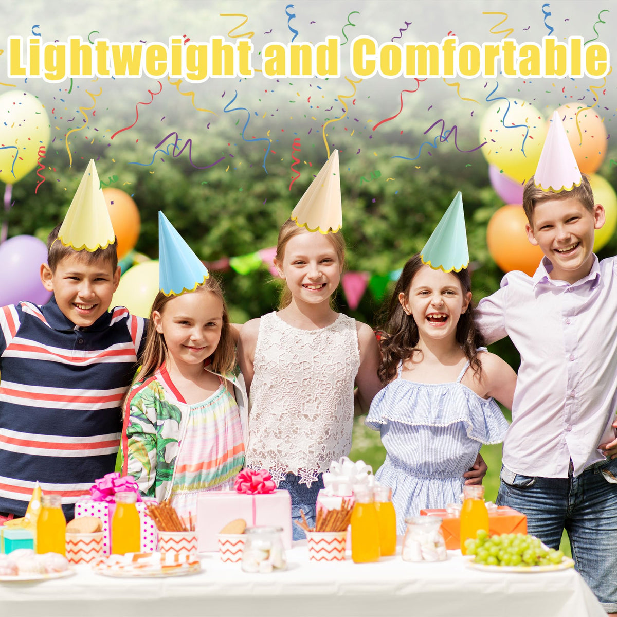 CANREVEL 24 PCS Pastel Party Hats for Adults and Kids