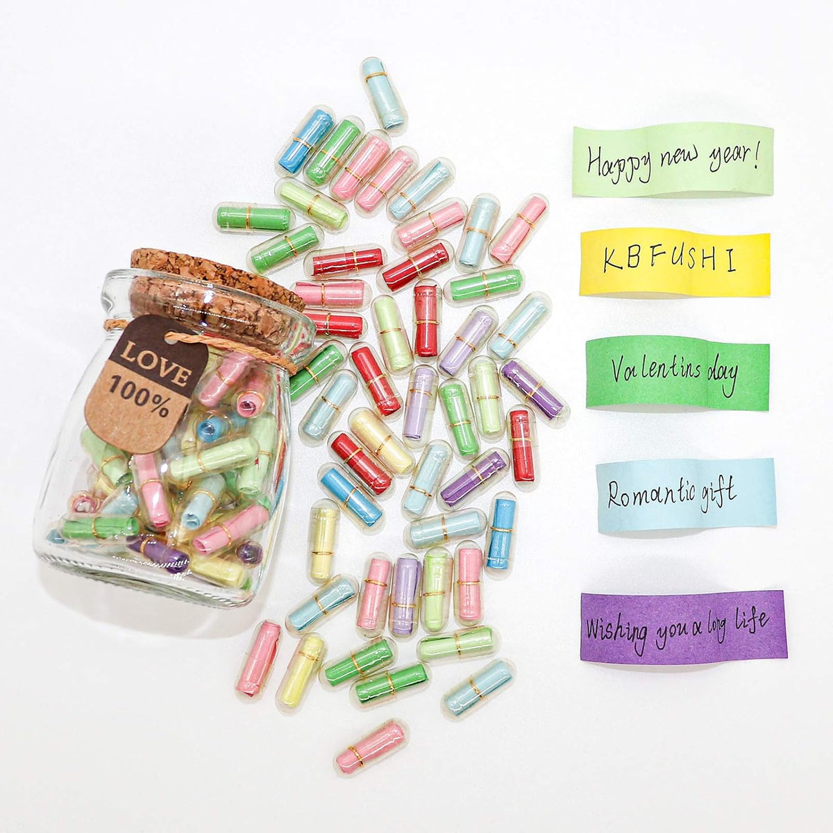Capsule Letters Message in a Bottle - Cute Things Gifts for Boyfriend/Girlfriend - Love Letter for