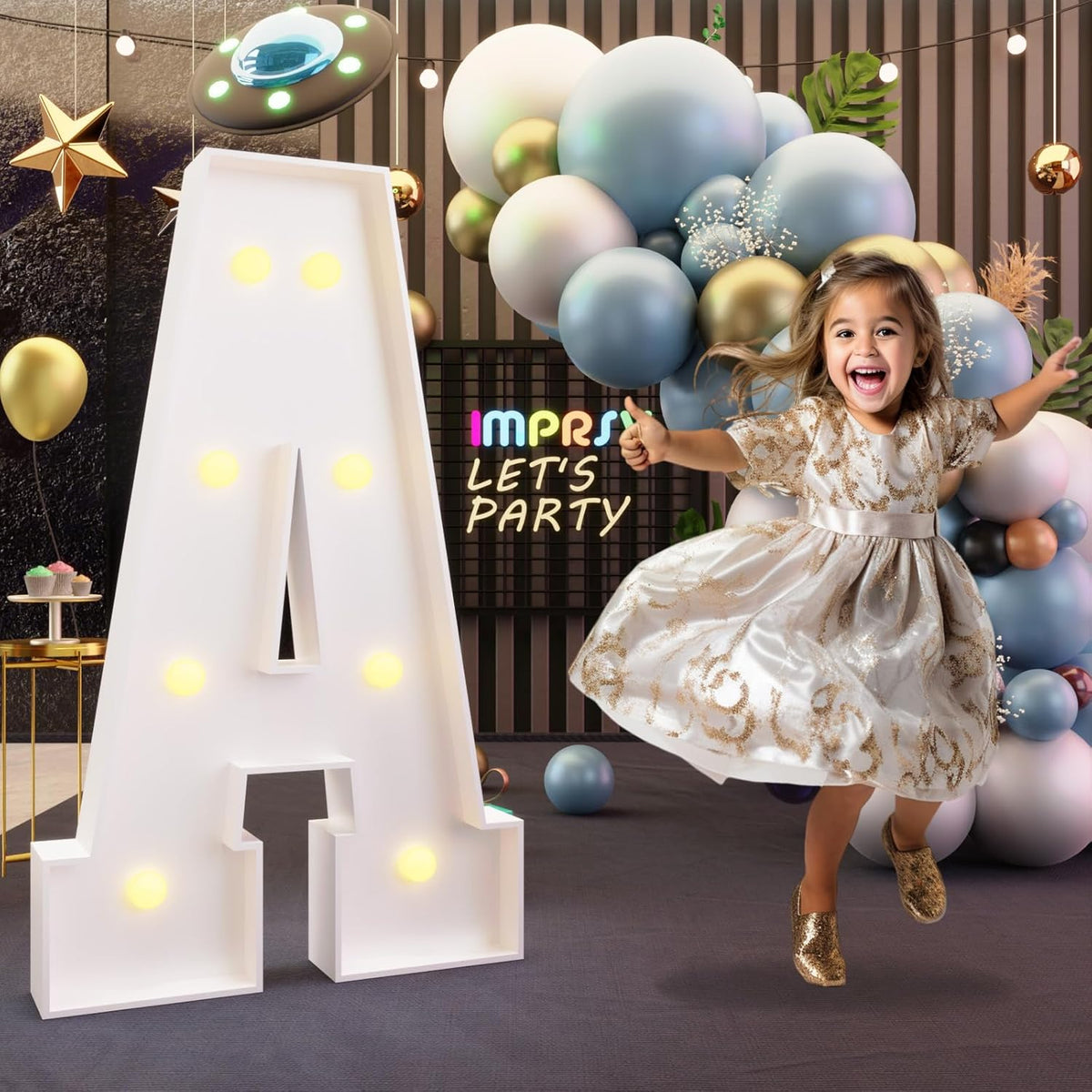 imprsv Marquee Light Up Letters, 3FT Marquee Letters for Birthday Baby Shower Wedding Decorations