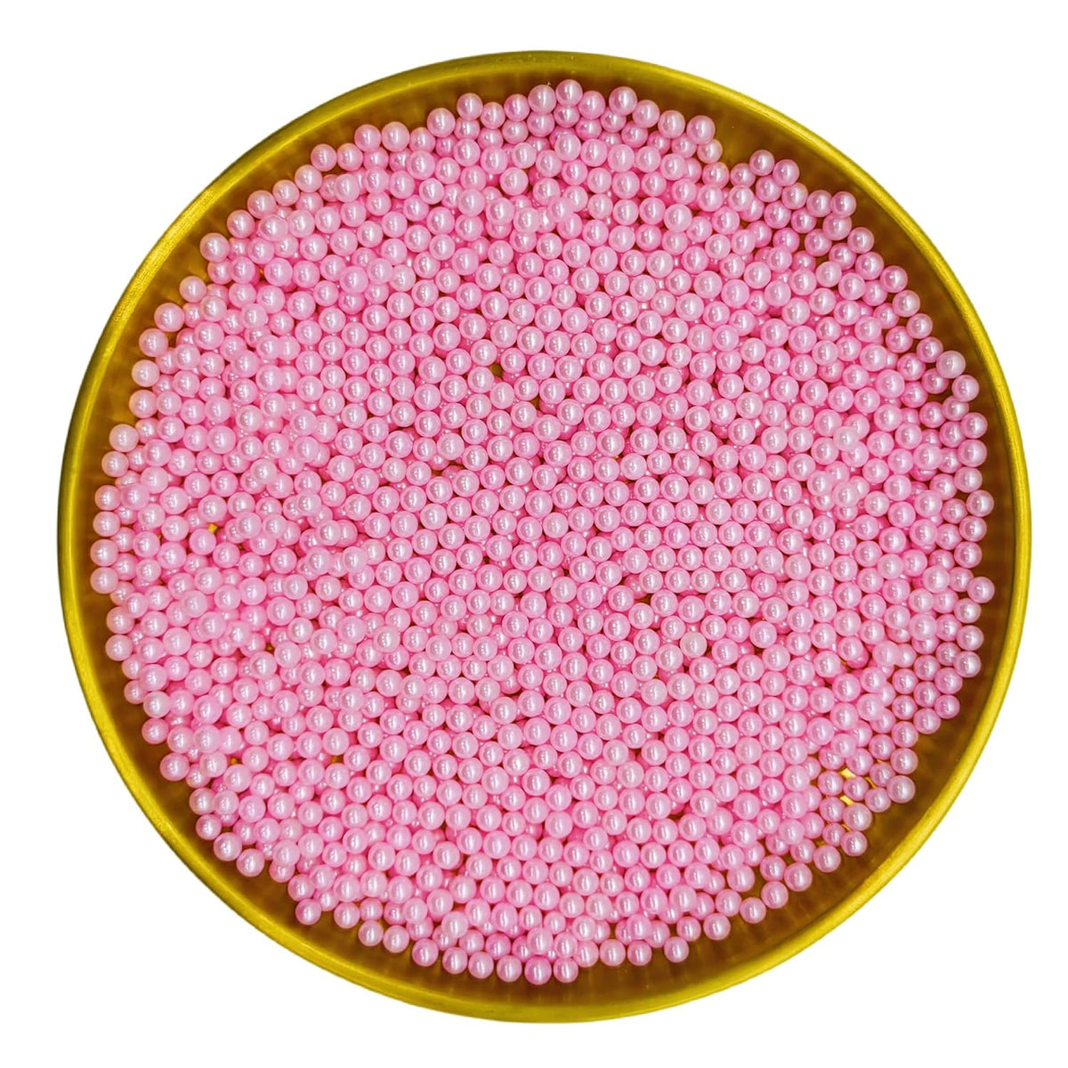 Edible Pink Pearl Sugar Sprinkles Candy 4mm Mini Pearls Cake Decorations Cupcake Toppers Cookie